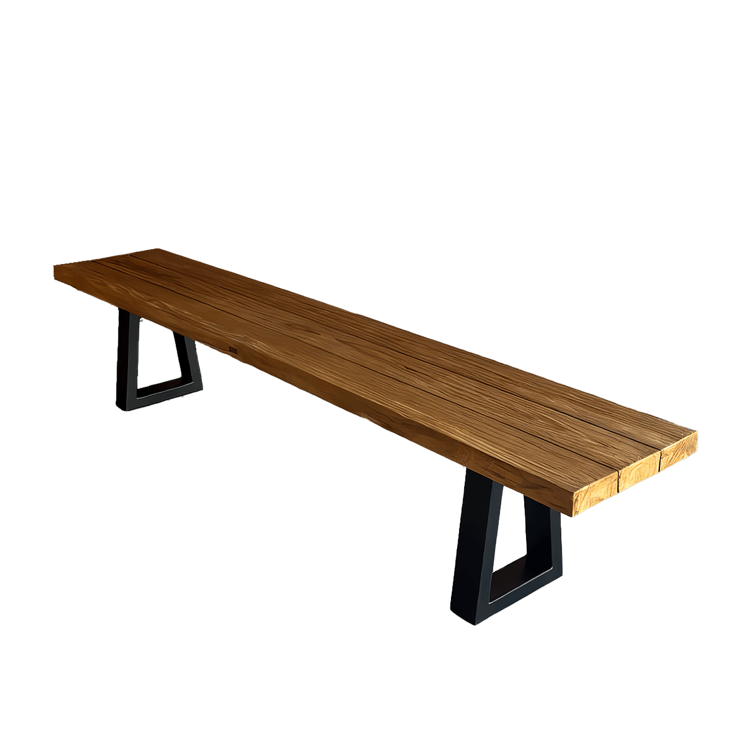 Bench With Iron Legs - Natural - 280 image 1