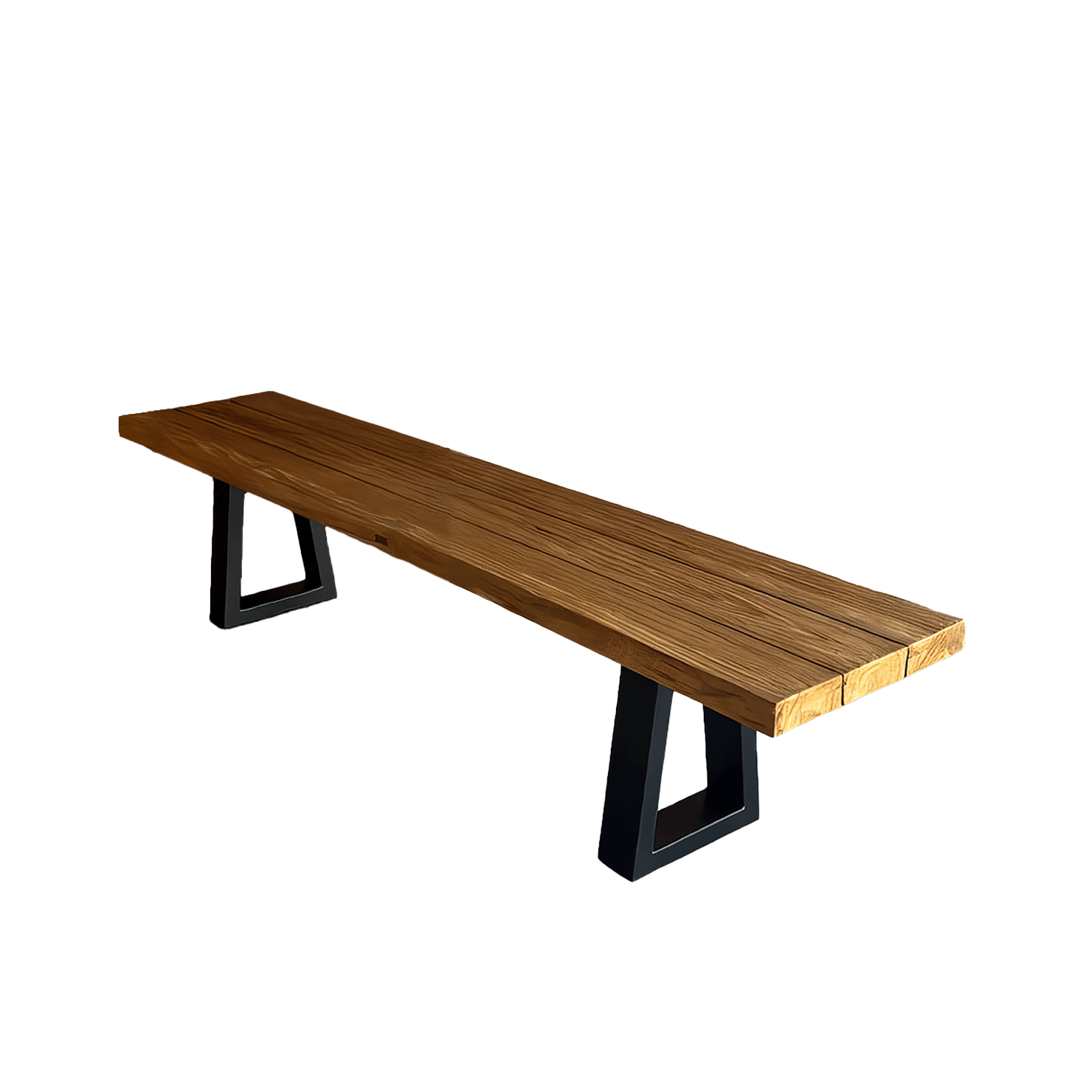 Bench With Iron Legs - Natural - 220 image 1