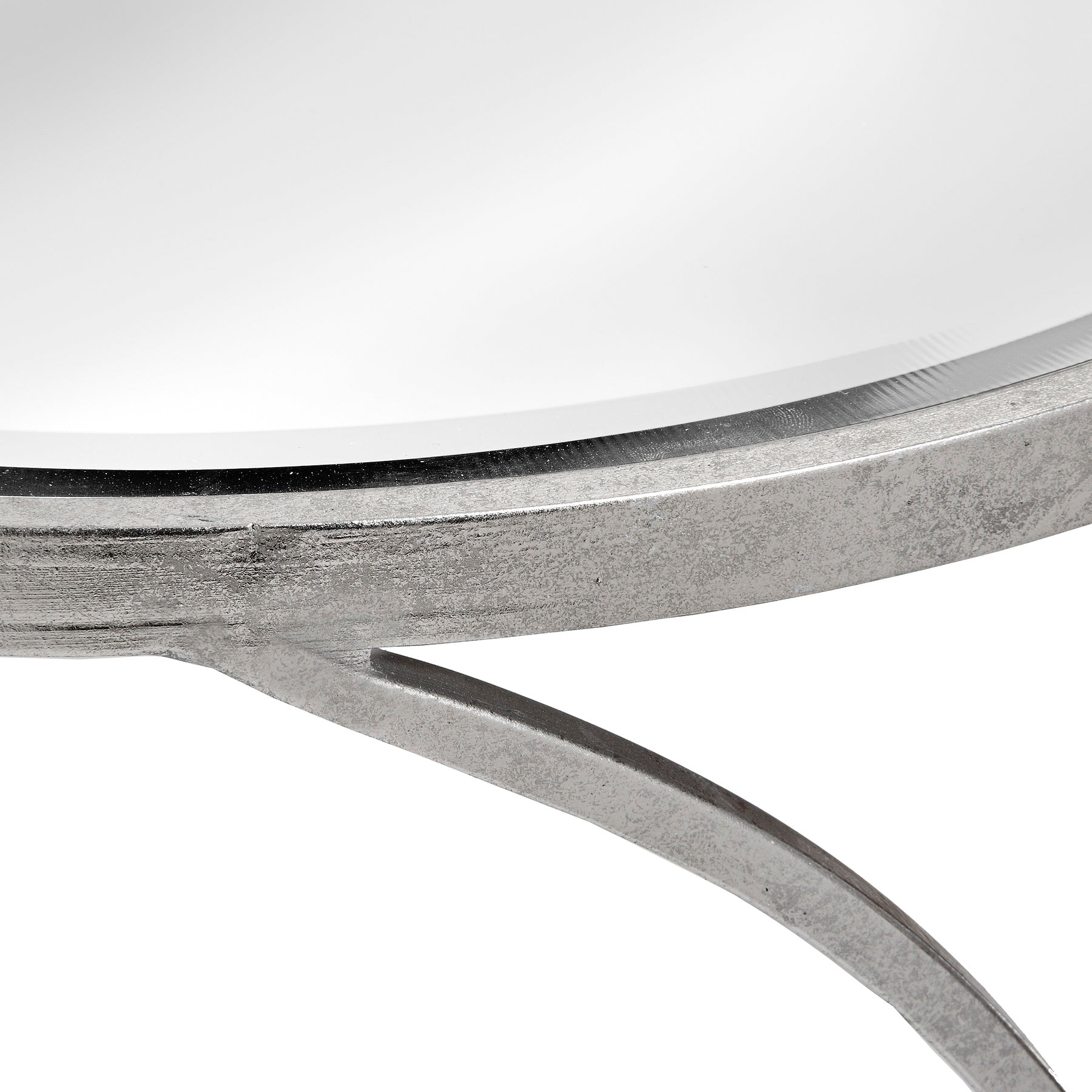 Silver Curved Design Set Of 2 Side Tables – Luxury Furniture by Vendor. Modern Designer Furniture for Premium Home Decor.