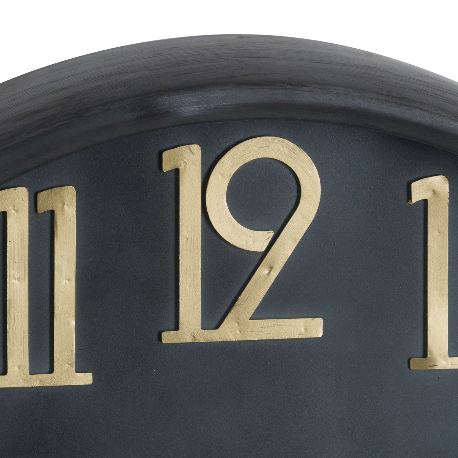 Soho Brass And Black Large Clock – Luxury Furniture with modern brass numerals on black face for high-end home decor by Designer Furniture.