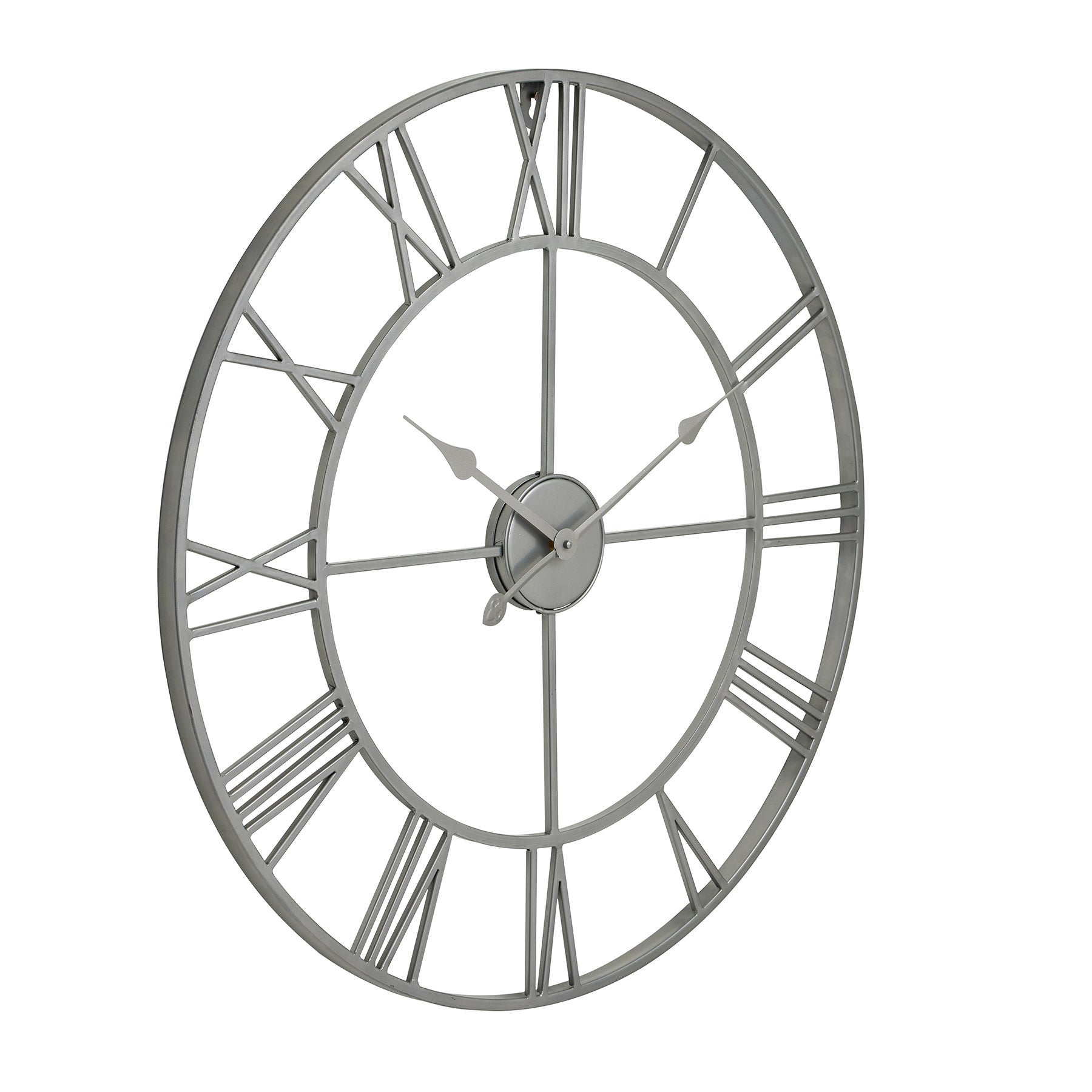 Silver Skeleton Wall Clock - Luxury Furniture, Designer Modern Clock for Premium Home Decor, Curated Collection Piece