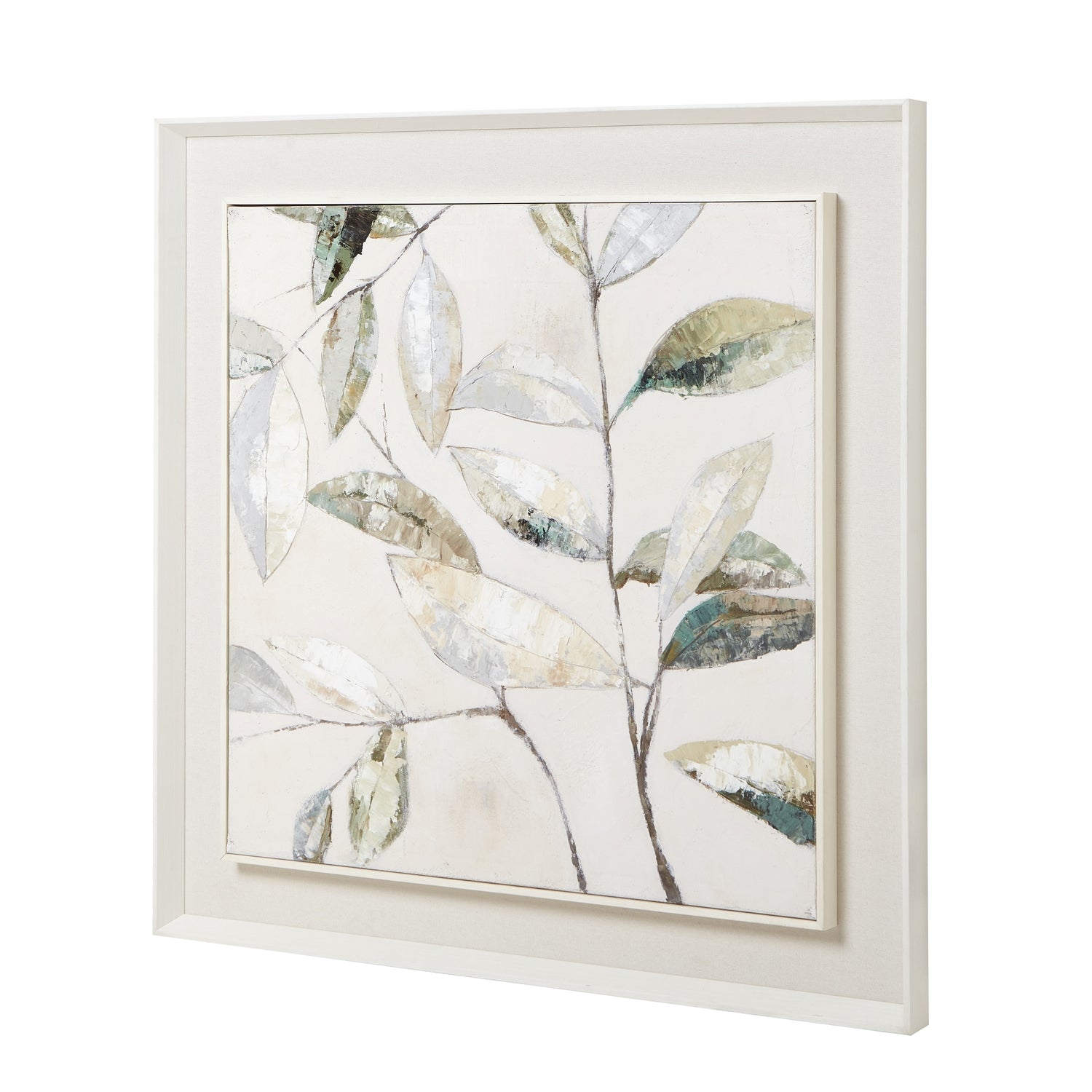Dolce Dapple Leaf Framed Painting on Canvas – Luxury Furniture for Modern Home Decor