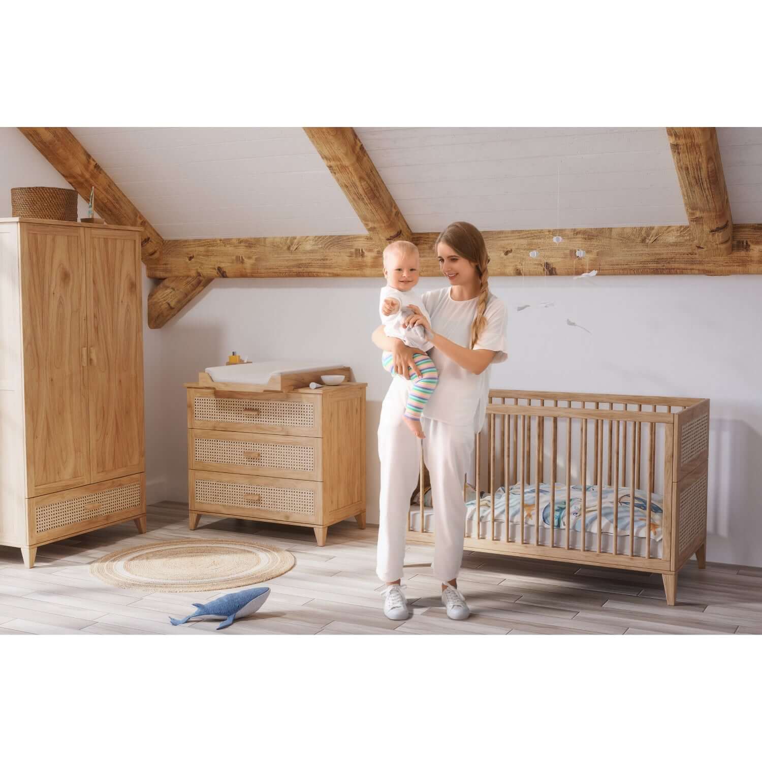 NAMI BOIS Evolutive Bed 60X140 - Natural Rattan image 2