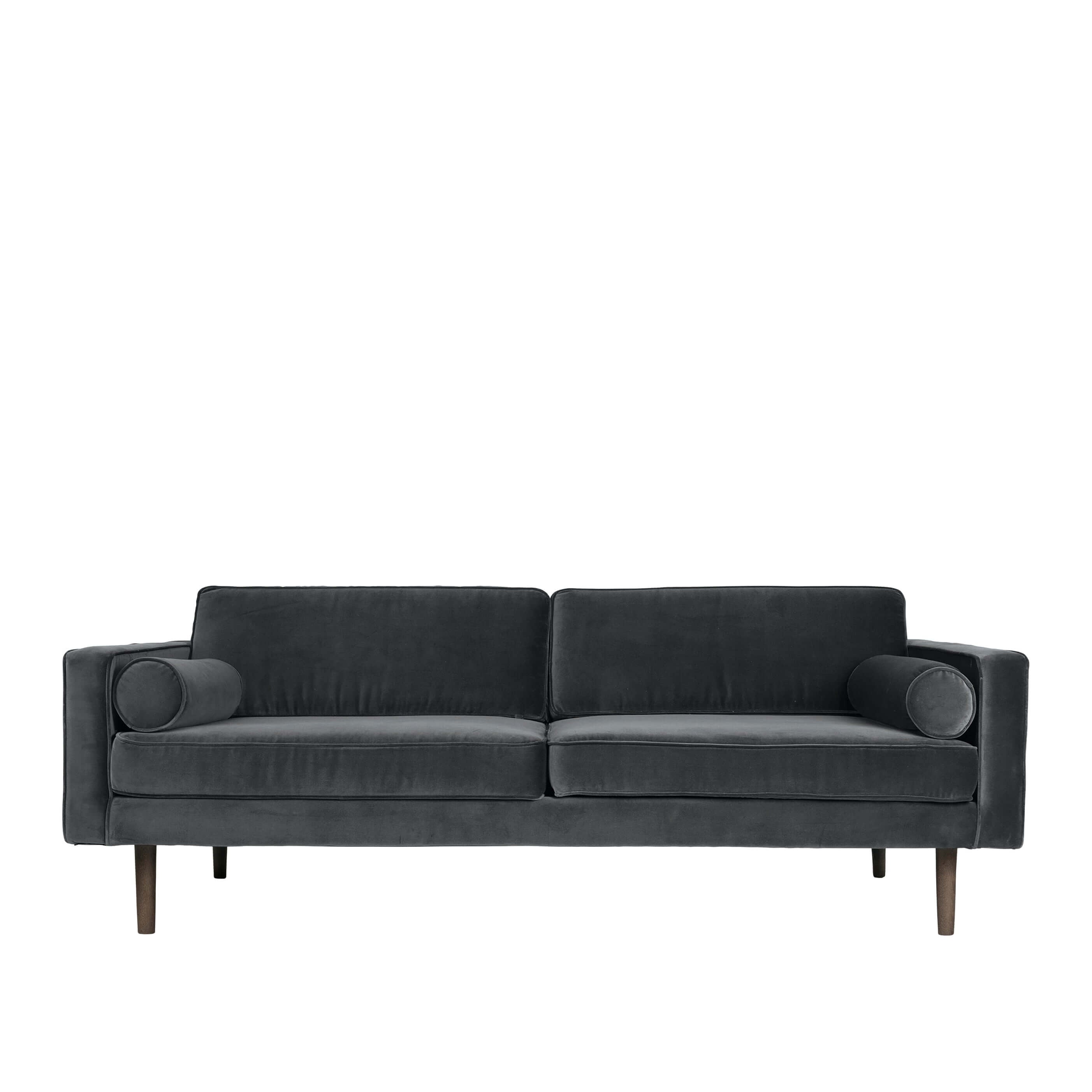 Luxury Wind Sofa 2-seater in charcoal-grey, premium modern designer furniture. Ideal for Scandinavian, modern, or industrial interiors.