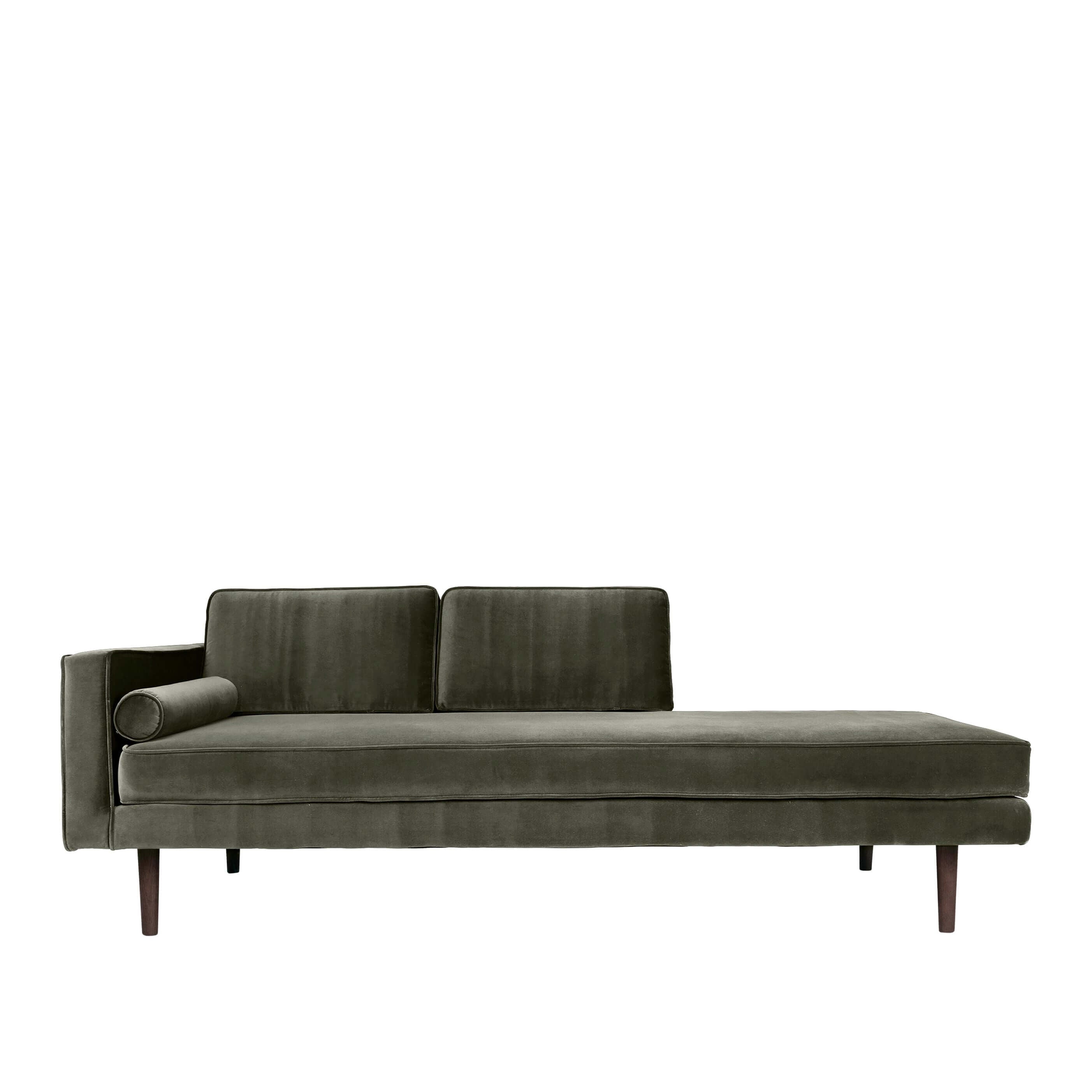 Luxurious Wind Chaise Longue Left Sided in Grape Leaf Green, premium designer furniture for elegant modern home decor.