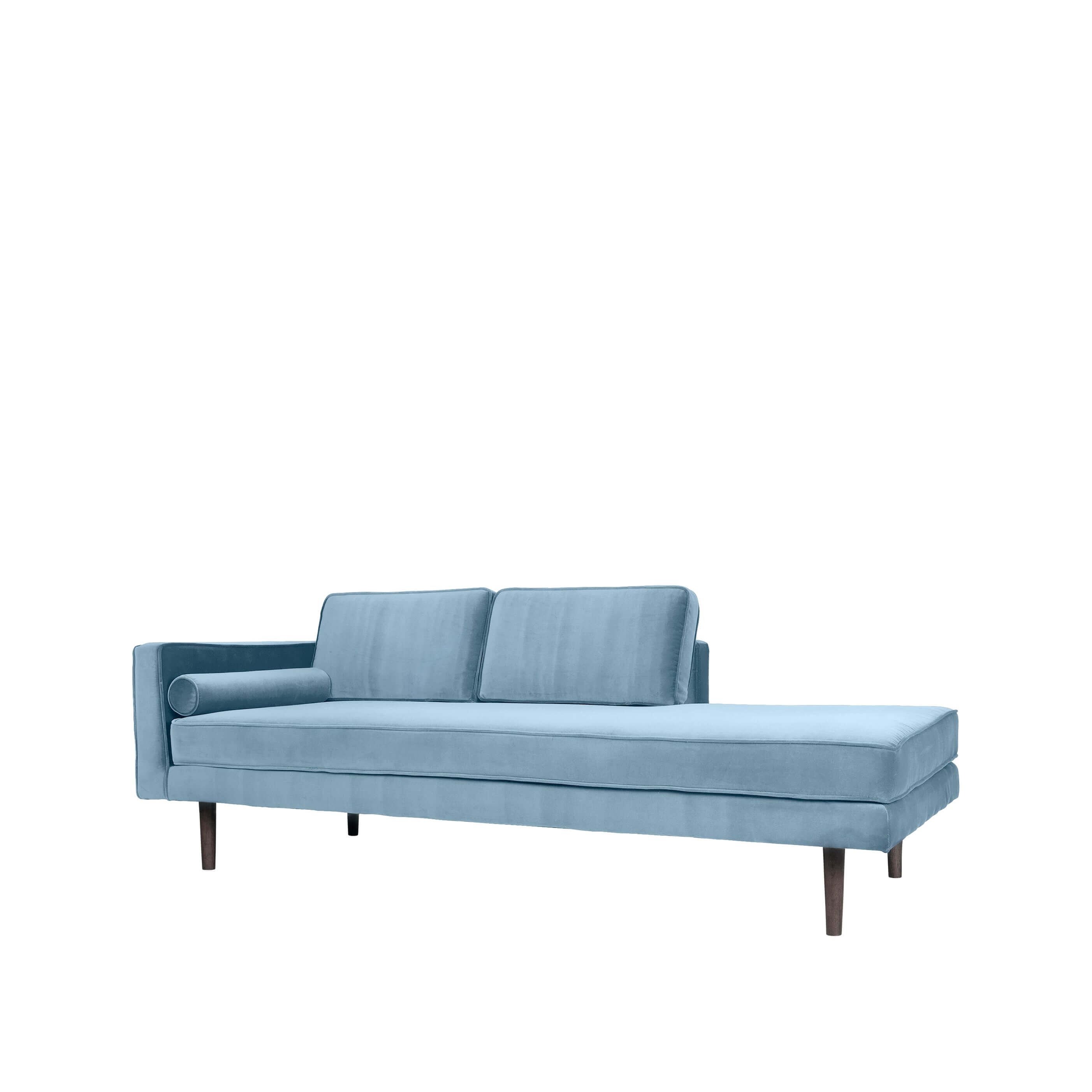 Pastel blue Wind Chaise Longue Left Sided for modern interiors, luxury and designer furniture, high-end home decor.