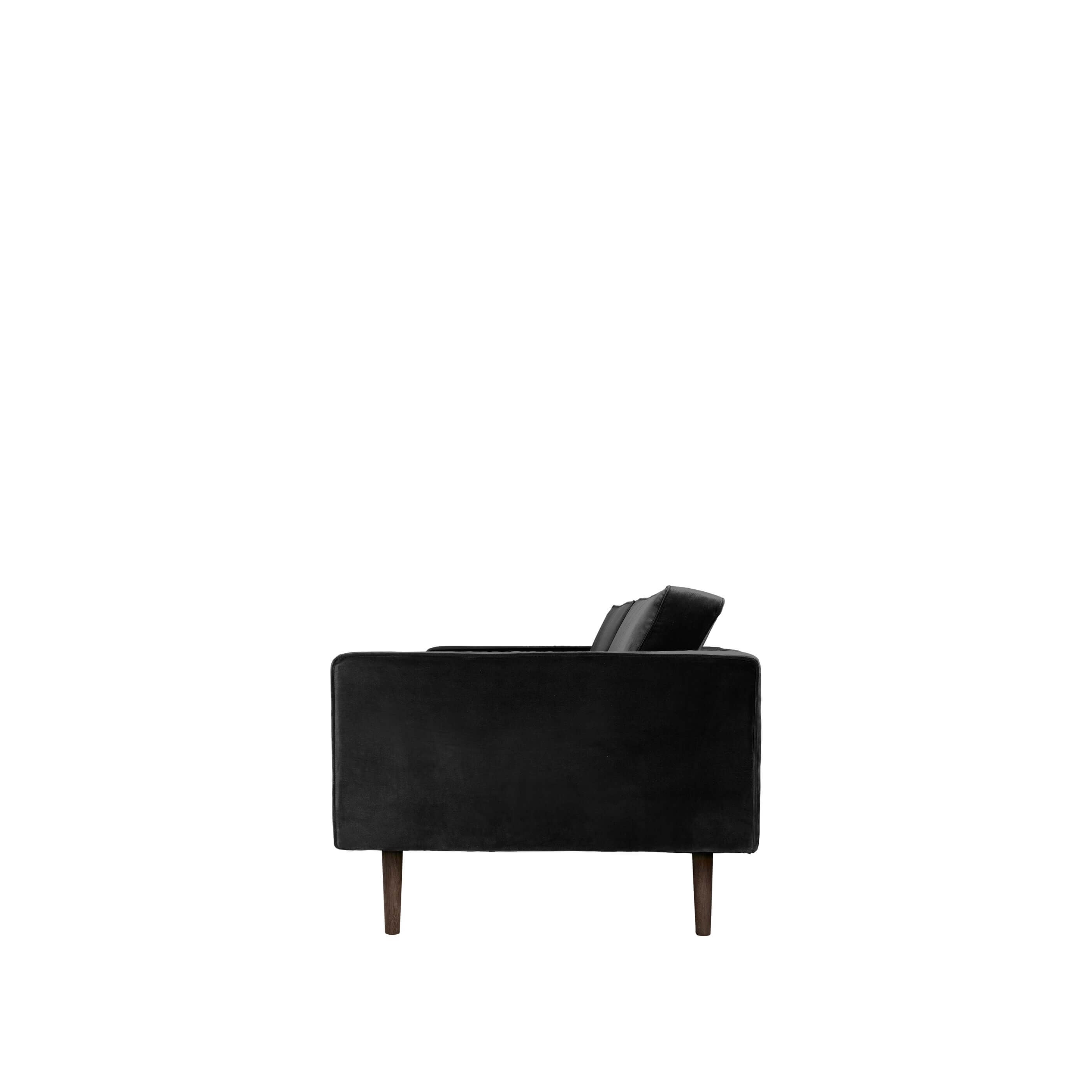 Alt Tag: Wind Sofa 2-seater by Broste Copenhagen - Luxury and Designer Furniture. Modern black sofa for premium home decor.