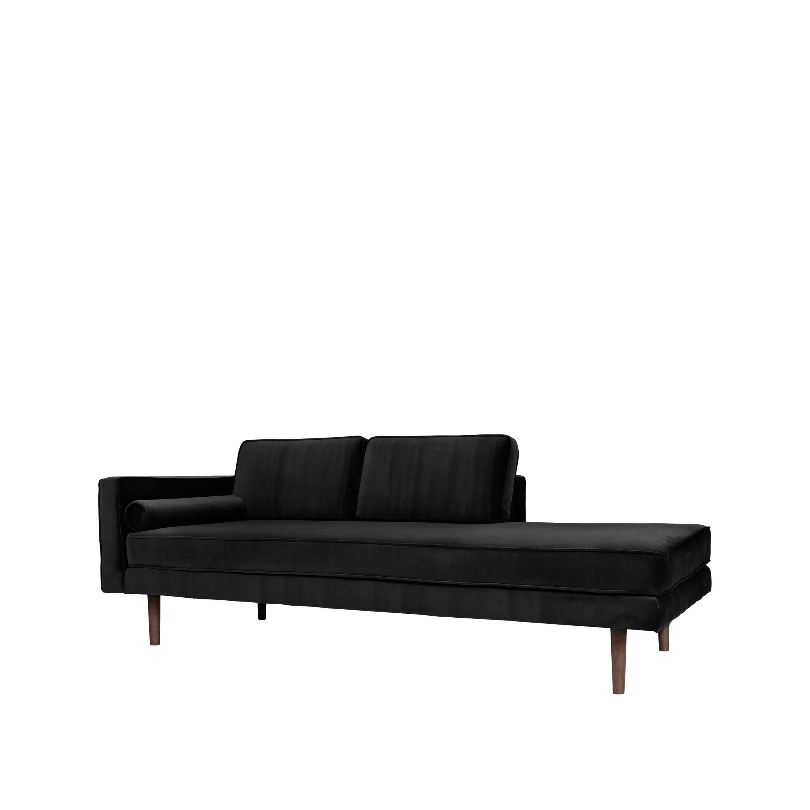 Wind Chaise Longue Left Sided in Black – Luxury Designer Furniture, Modern Lounge Piece for Premium Home Decor.