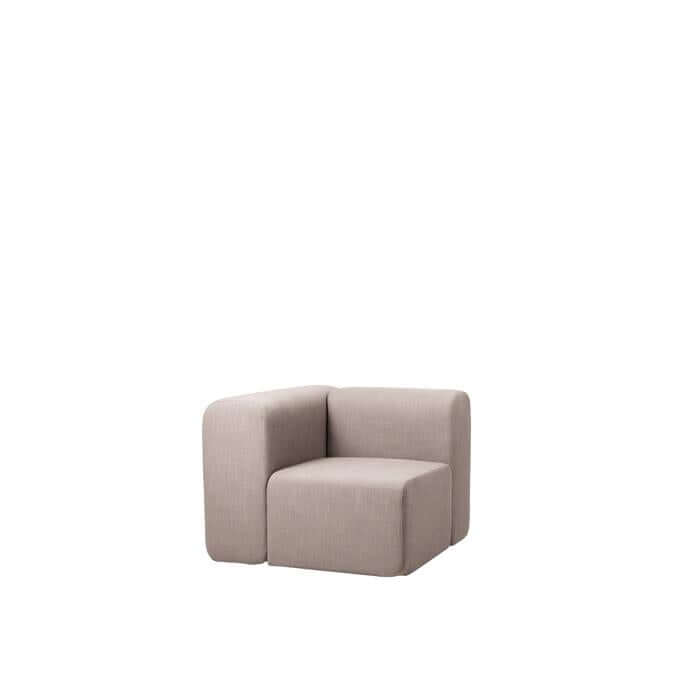 Lagoon Right Corner Module – Luxury Furniture by Broste Copenhagen, designer modern piece for premium home decor, stylish latte fabric.