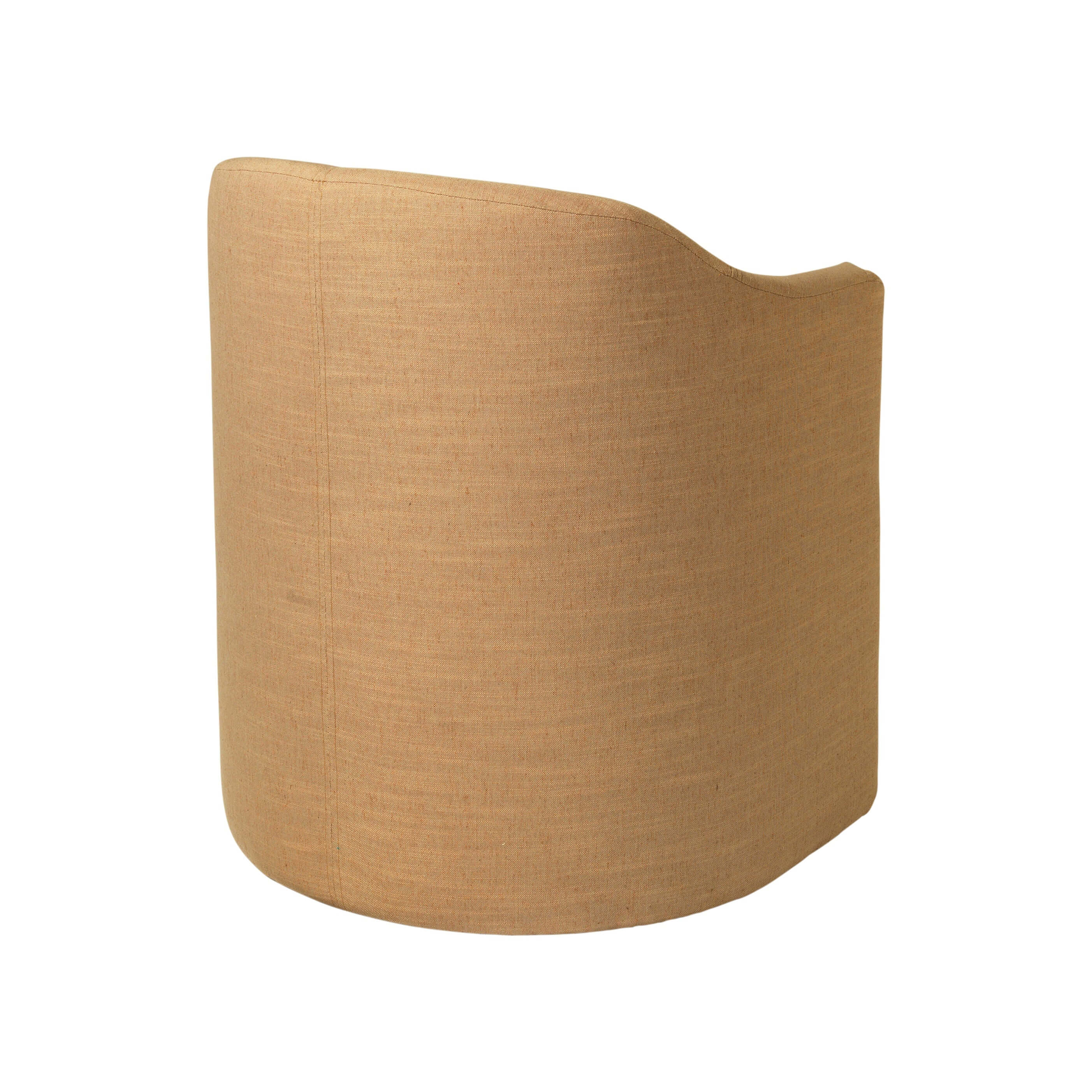 Elegant Pond Armchair in ocher, luxury designer furniture piece for modern home decor. Curated for premium furnishings collection.