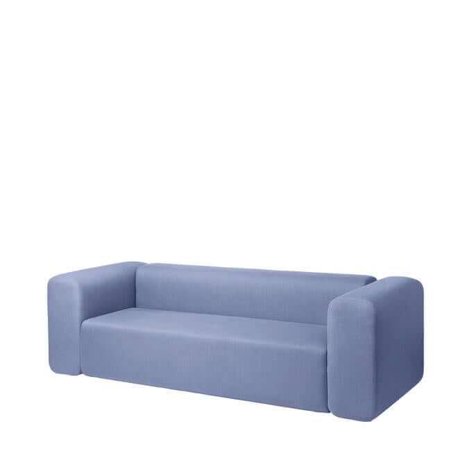 Lagoon Sofa 3-seater in Light Blue, modern luxury furniture, designer sofa for premium home decor and curated collections.