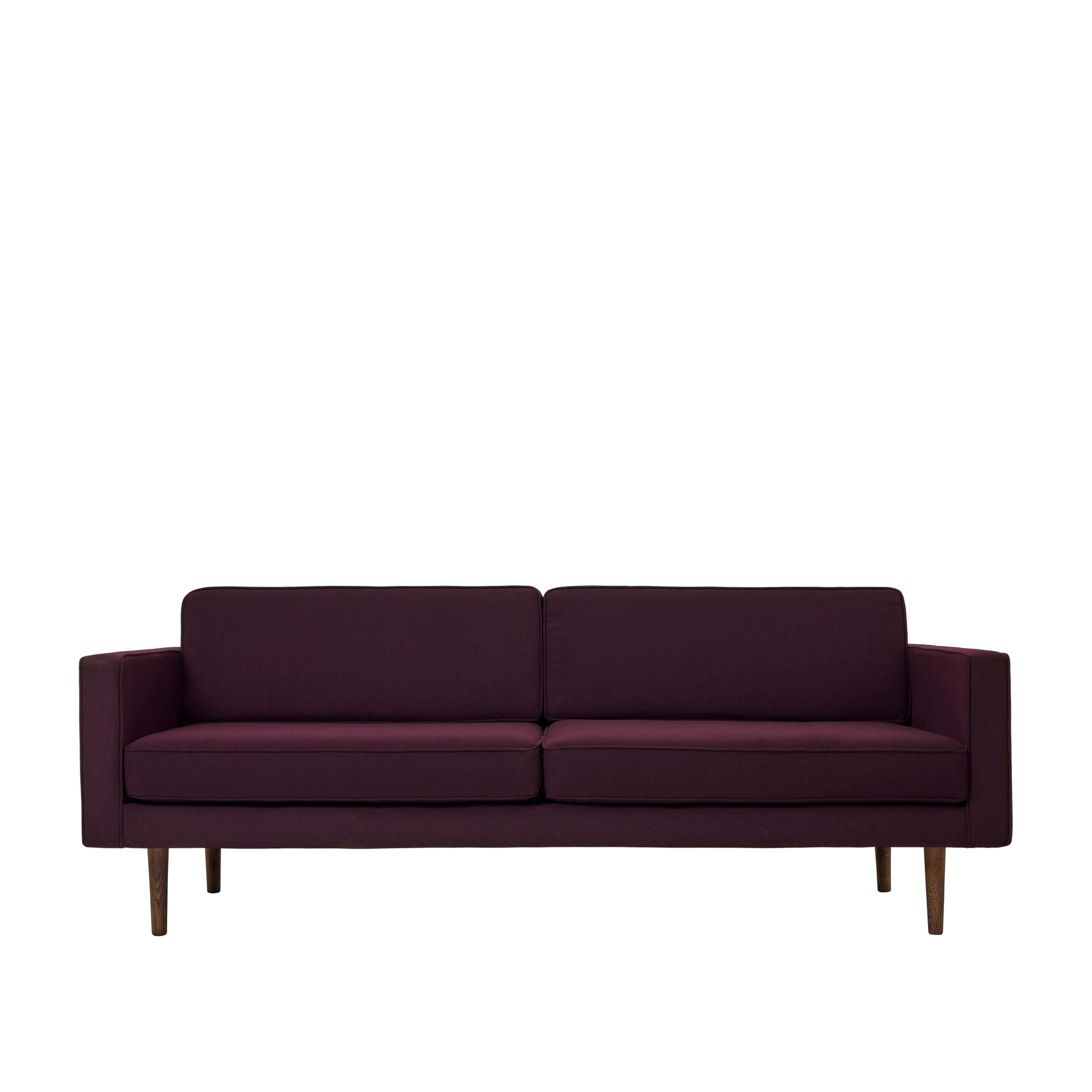 Wind Sofa 2-seater in Dark Grape, luxury modern furniture crafted for high-end home decor by designer brand, offering plush comfort and style.
