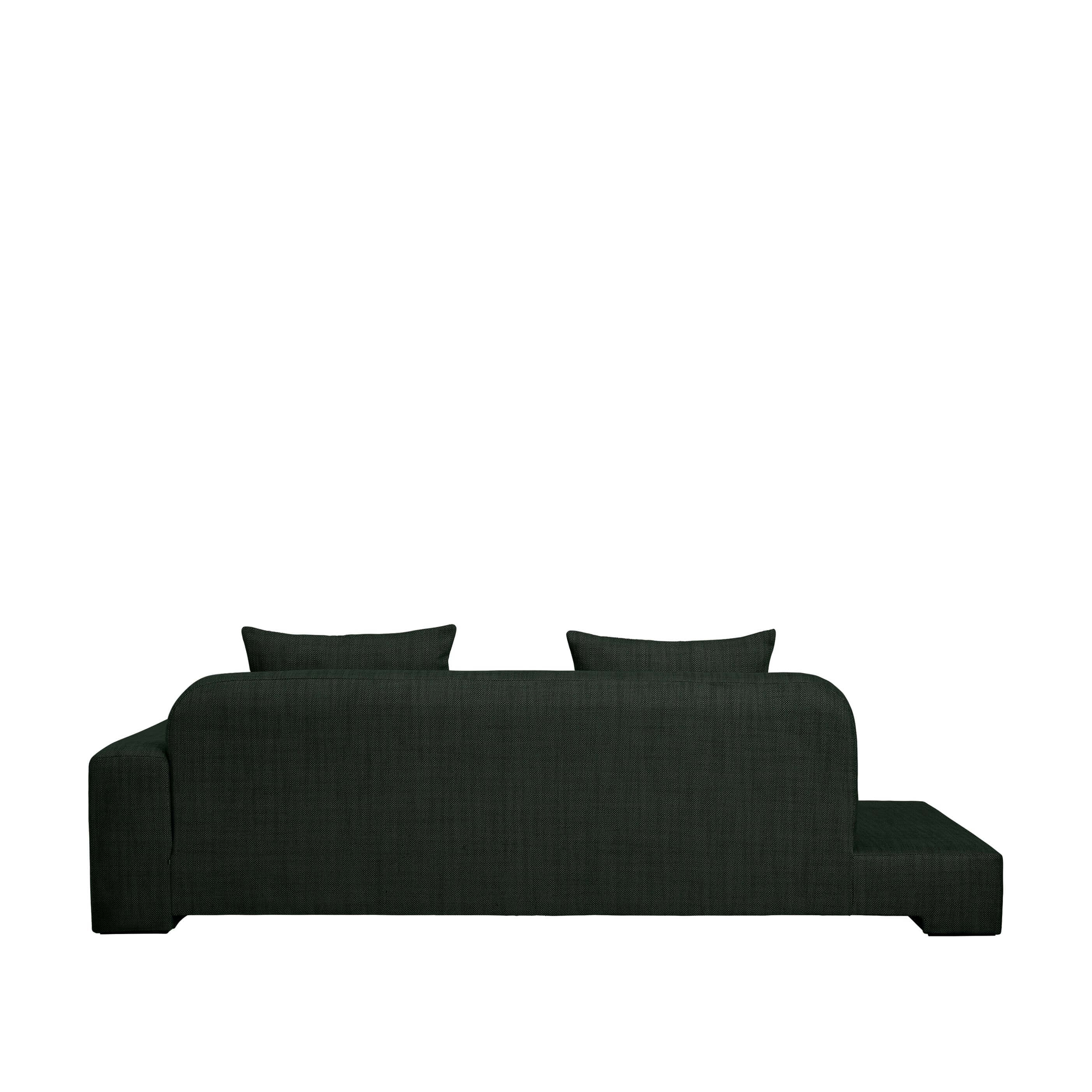 Bay Chaise Longue Right Sided in Green Melange - Luxury Designer Furniture, Modern and Curated, Premium Home Furnishings