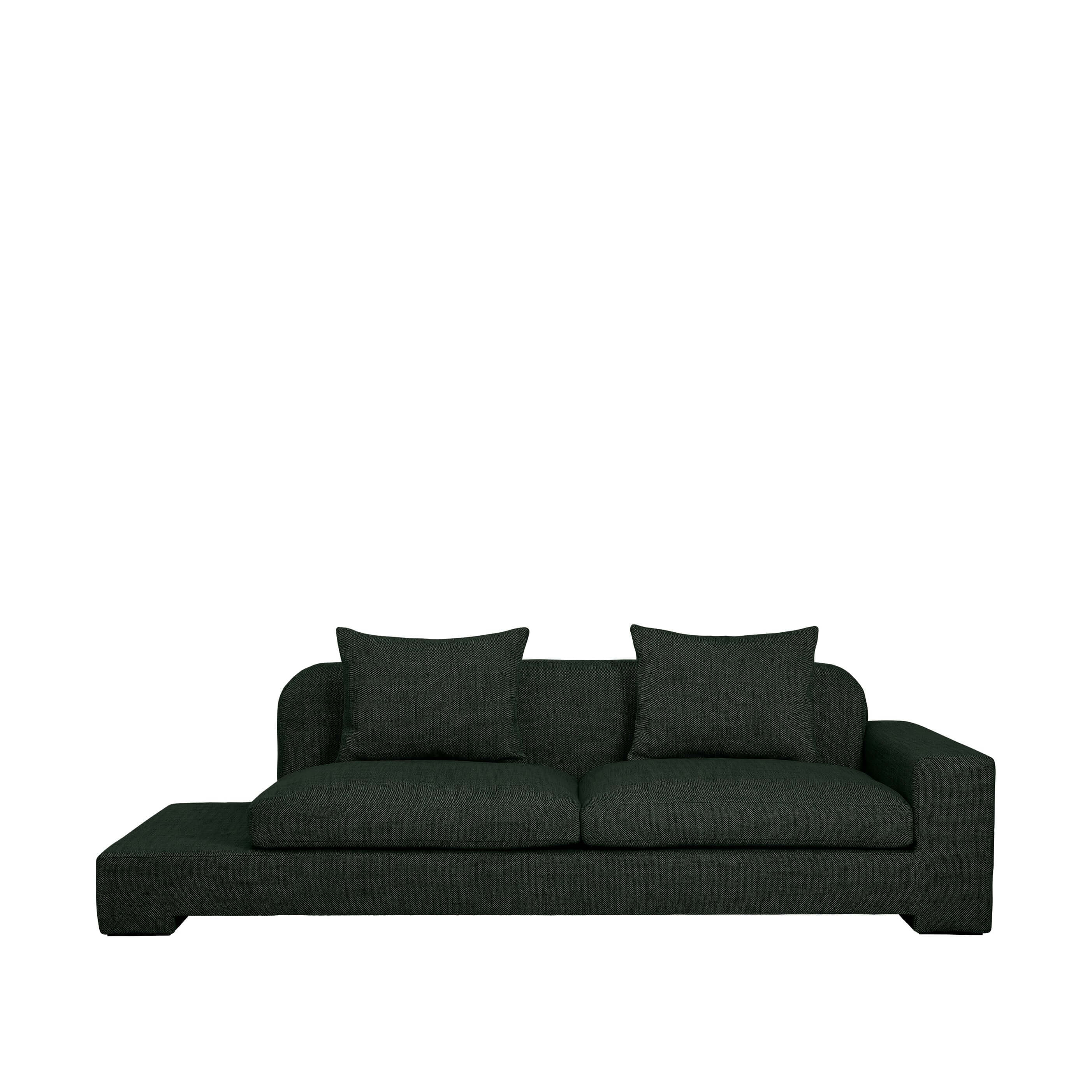 Bay Chaise Longue Right Sided in Green Melange – Luxury and Designer Furniture. Premium modern piece for high-end home decor.