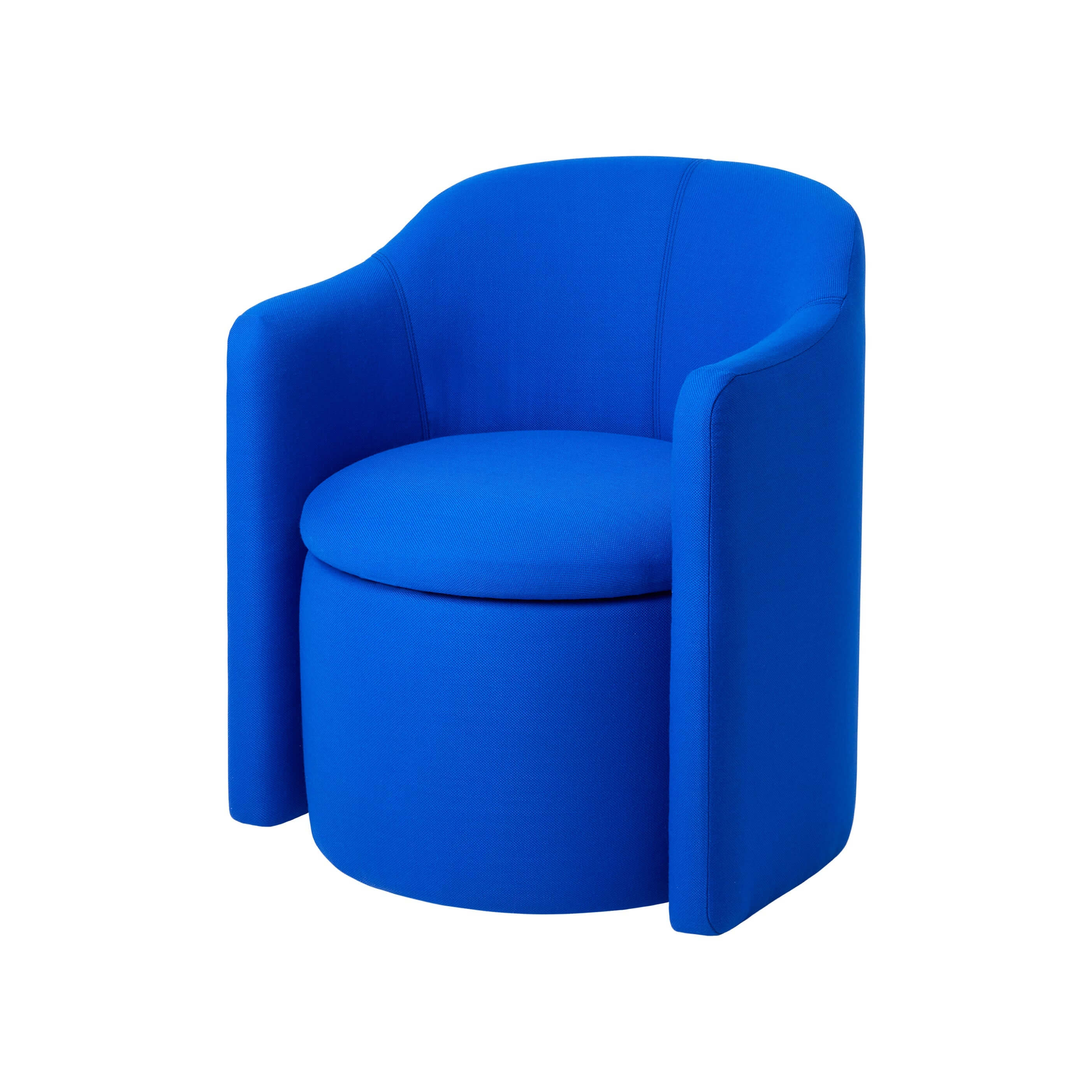 Vibrant blue Pond Armchair; luxury designer furniture, modern and ergonomic for premium home decor. Curated furniture collection piece.