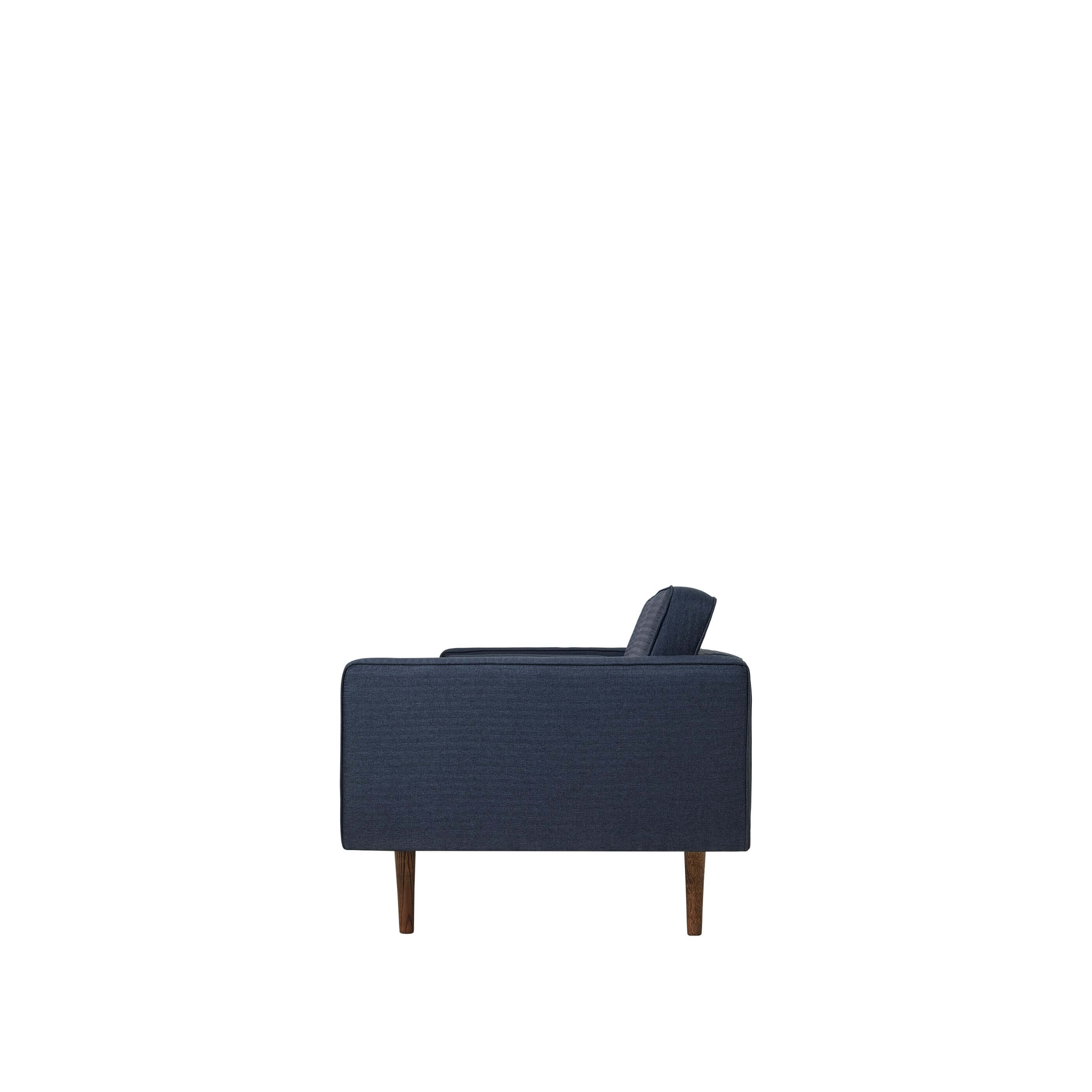 Wind Sofa 2-seater in Navy side view - Luxury and Designer Furniture, Premium modern design for high-end home decor.