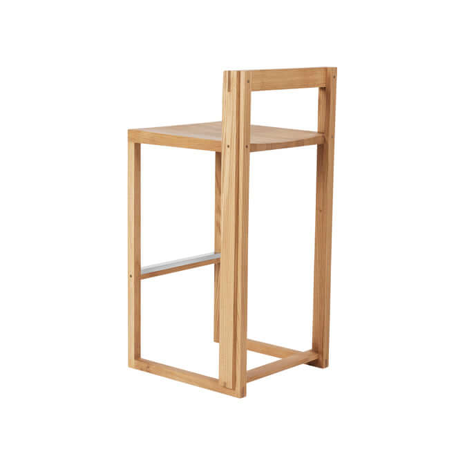 Outline Bar Chair High in oak, luxury designer furniture for premium modern home decor, featuring minimalist style by vendor.