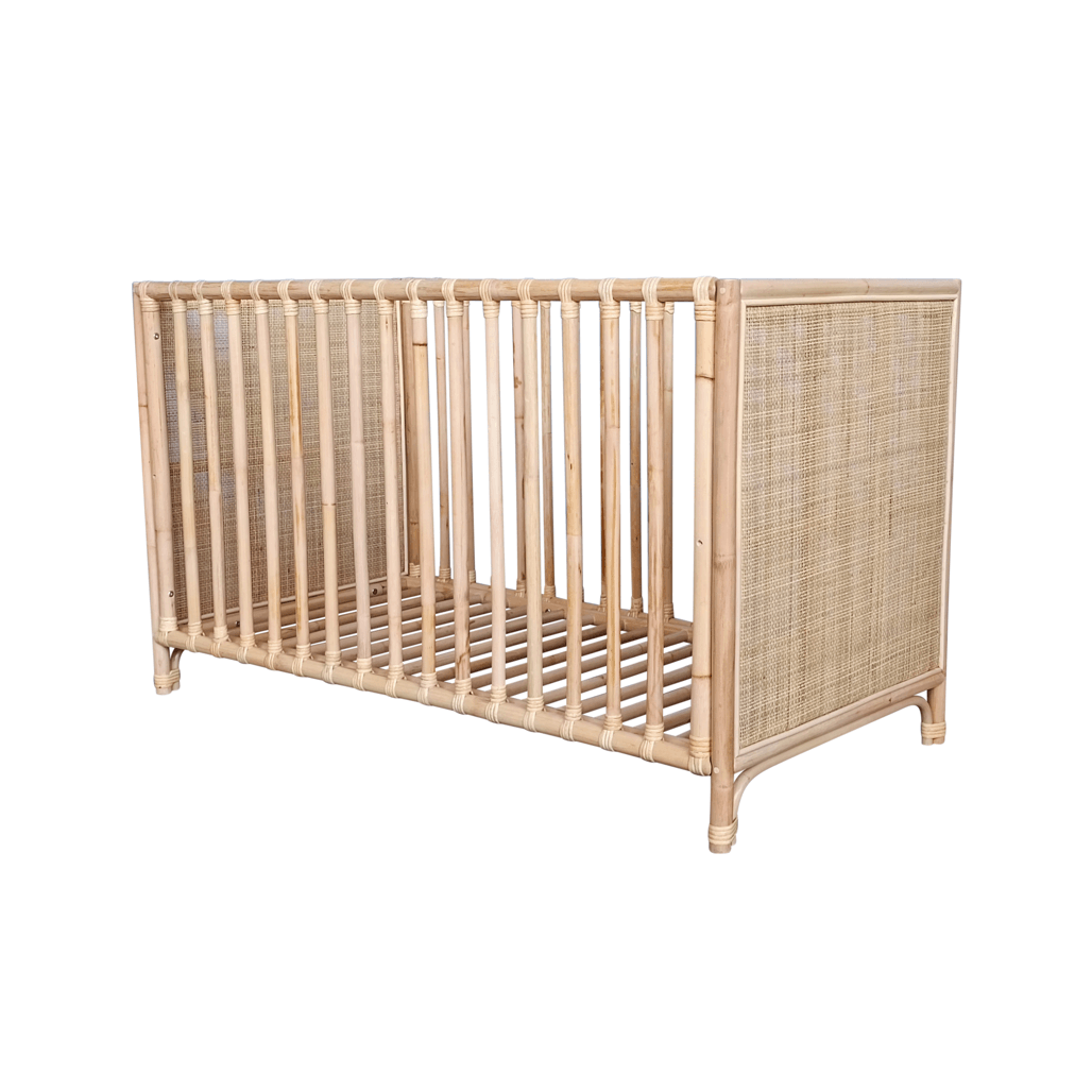 Nemo Evolutive Bed in rattan 60 x 120 - Rattan Natural image 1