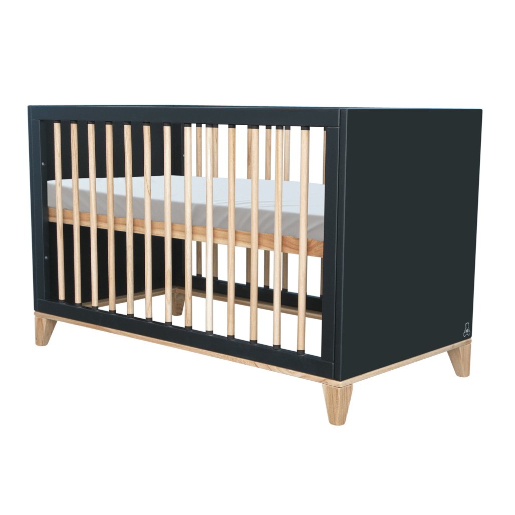 Naia Evolutive Bed rattan 60 x 120 - Onyx image 2