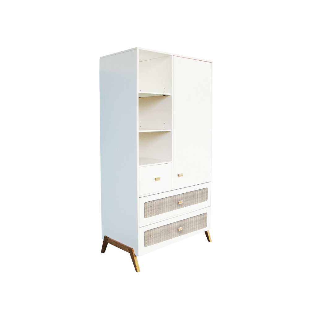 Marelia Wardrobe Rattan - Neige image 1