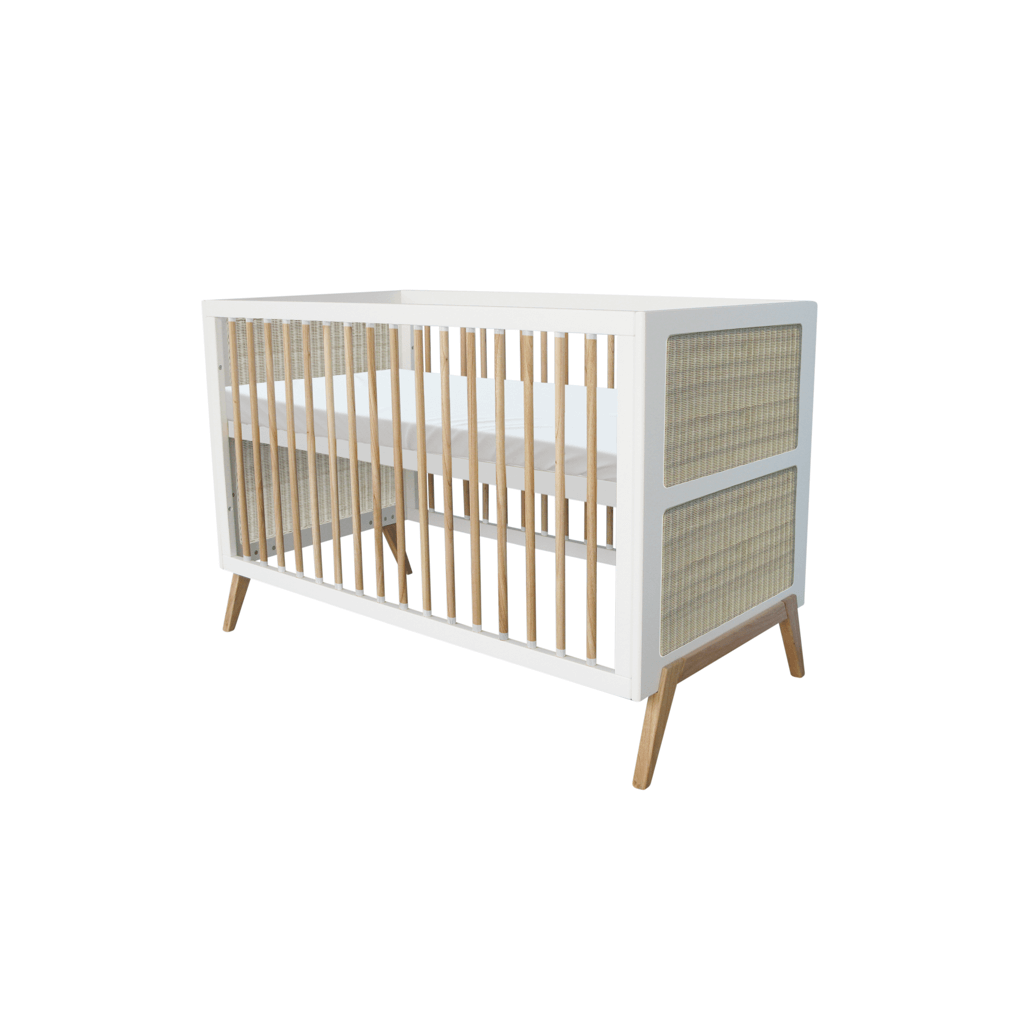 Marelia Multi-Evolutive Bed Rattan 70 x 140 - Neige image 4