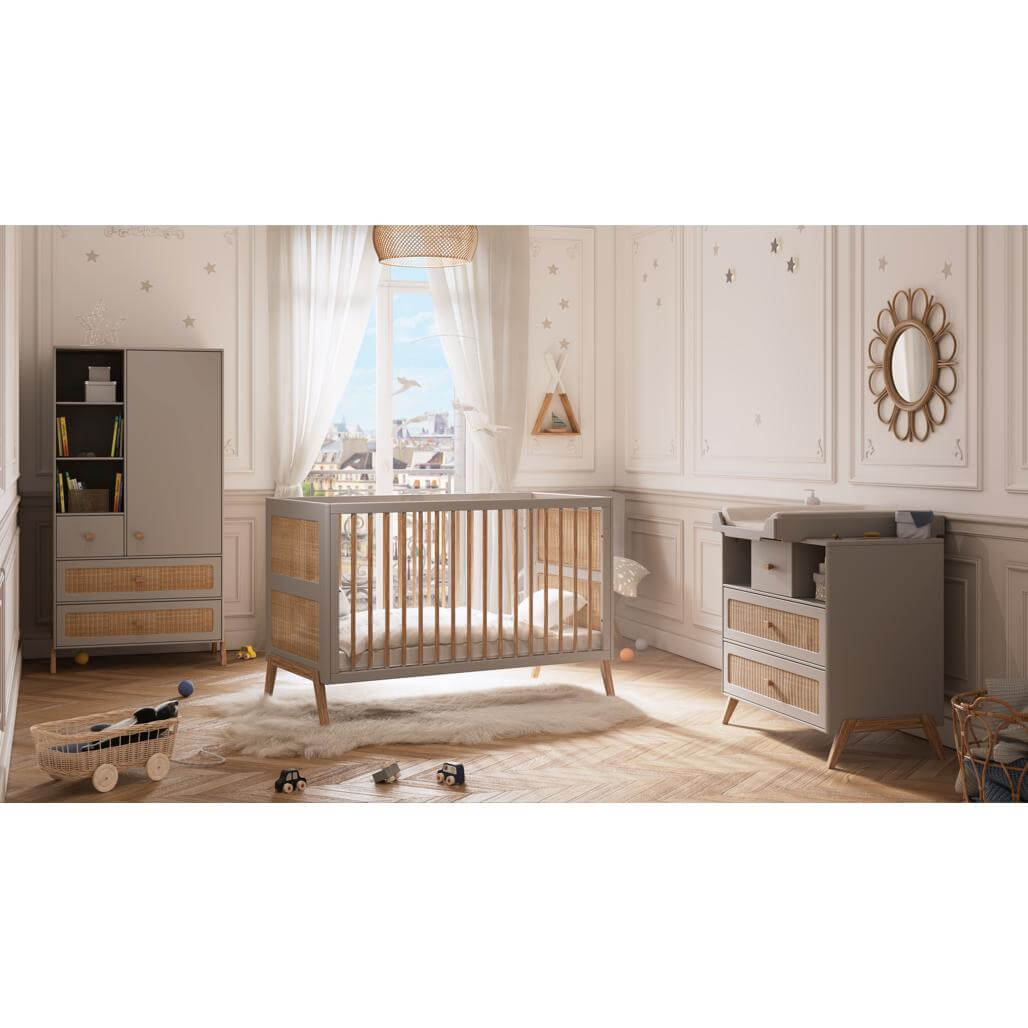 Marelia Multi-Evolutive Bed Rattan 70 x 140 - Moon image 2