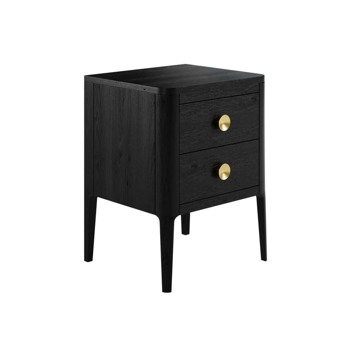 Abberley Bedside | Black | 2 Drawers