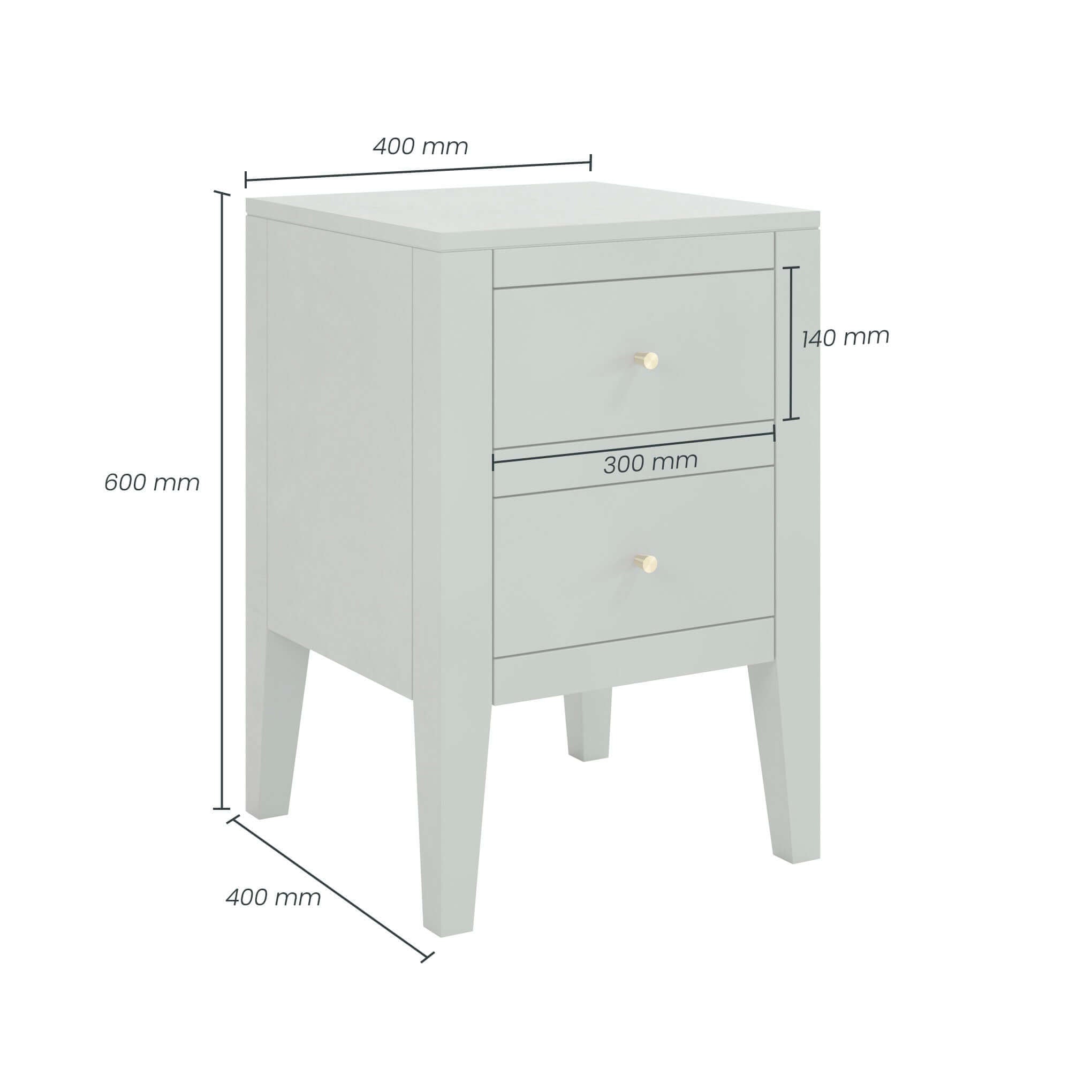 Alton Bedside | Pigeon Grey