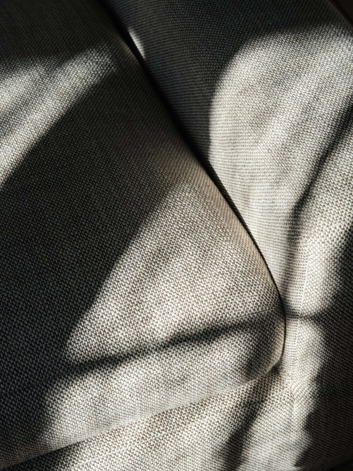 Bay Chaise Longue Left Sided – Luxury and Designer Furniture by Broste Copenhagen. Premium modern design for luxe home. Beige fabric close-up.