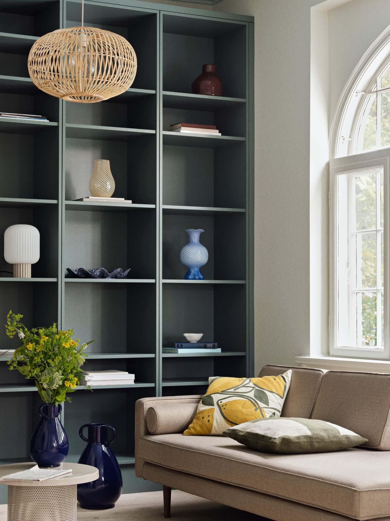 Wind Chaise Lounge Right Sided in Grape Leaf Green by Broste Copenhagen - Luxury Designer Furniture for Modern Home Decor