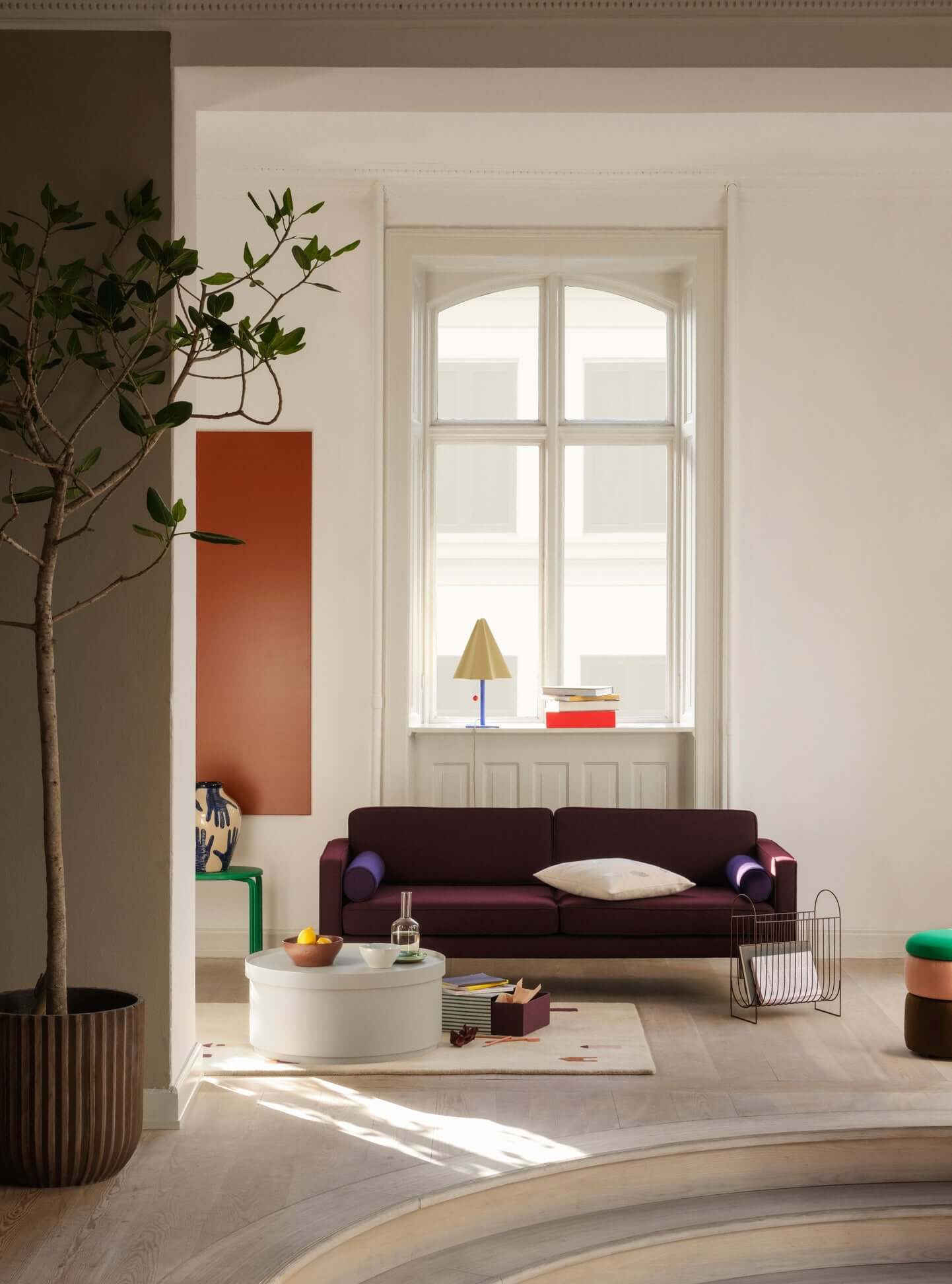 Wind Sofa 2-seater – Luxury Furniture by Broste Copenhagen. Modern design in Caramel Cafe fabric for premium home decor.