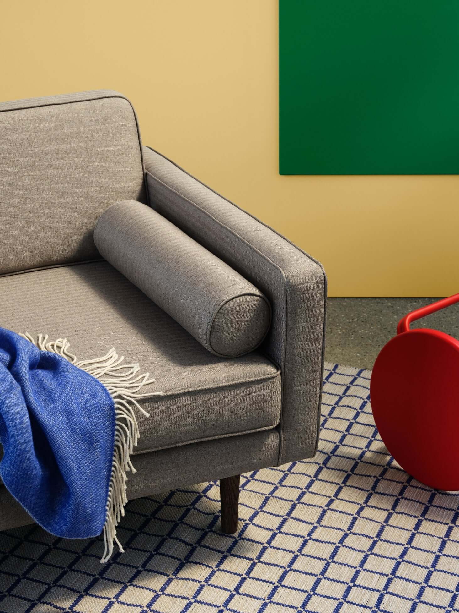 Wind Chaise Lounge Right Sided – Luxury Furniture by Broste Copenhagen in Grape Leaf Green, elegant modern design for stylish interiors.