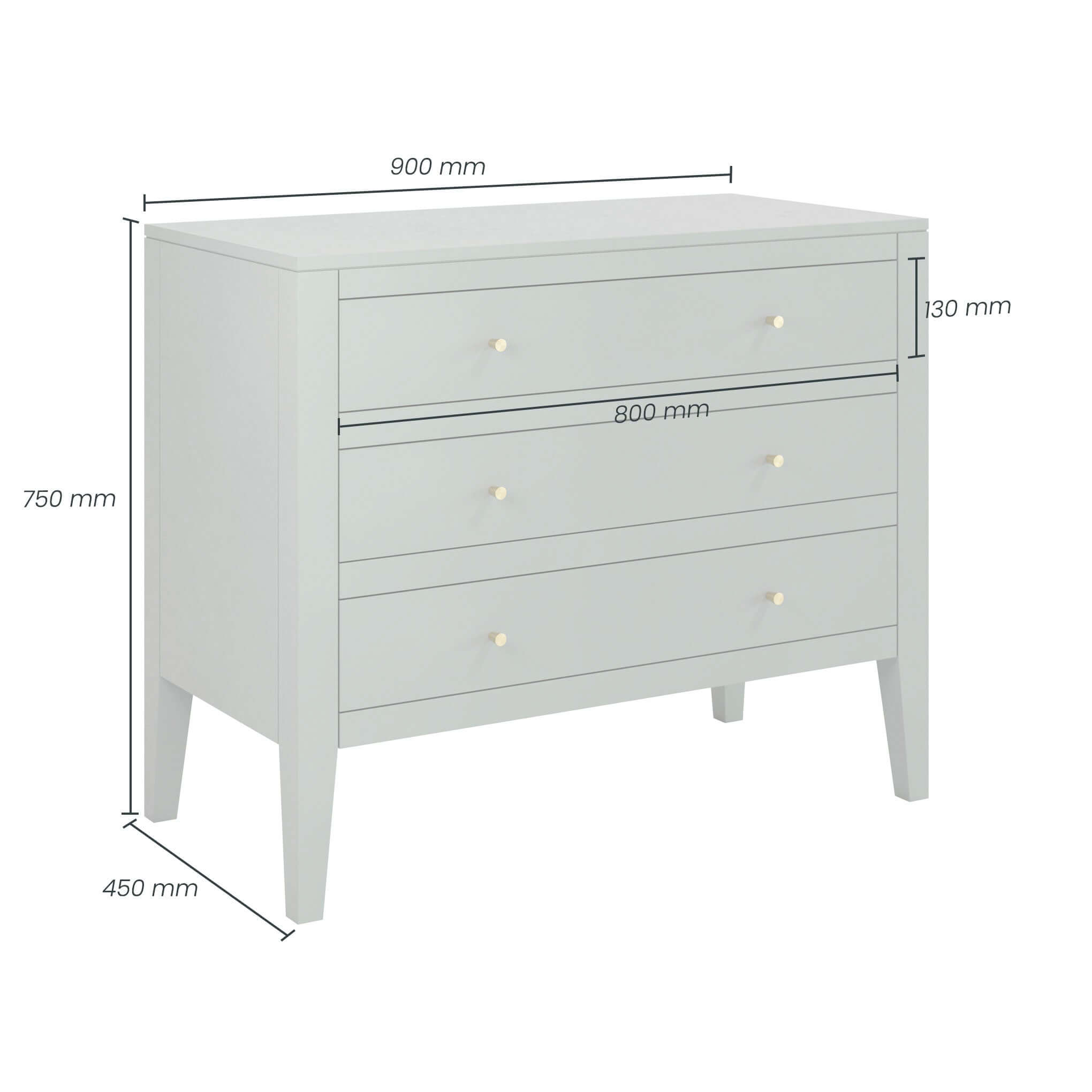 Alton Chest of Drawers | Pigeon Grey