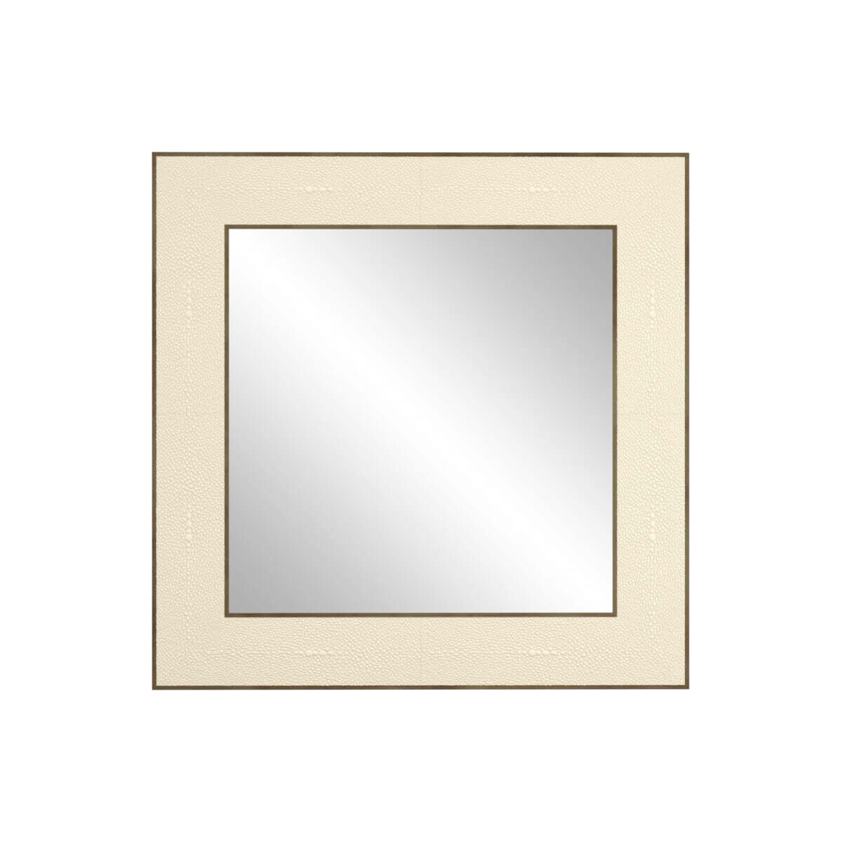 Hampton Mirror | Small Square | Ivory Shagreen