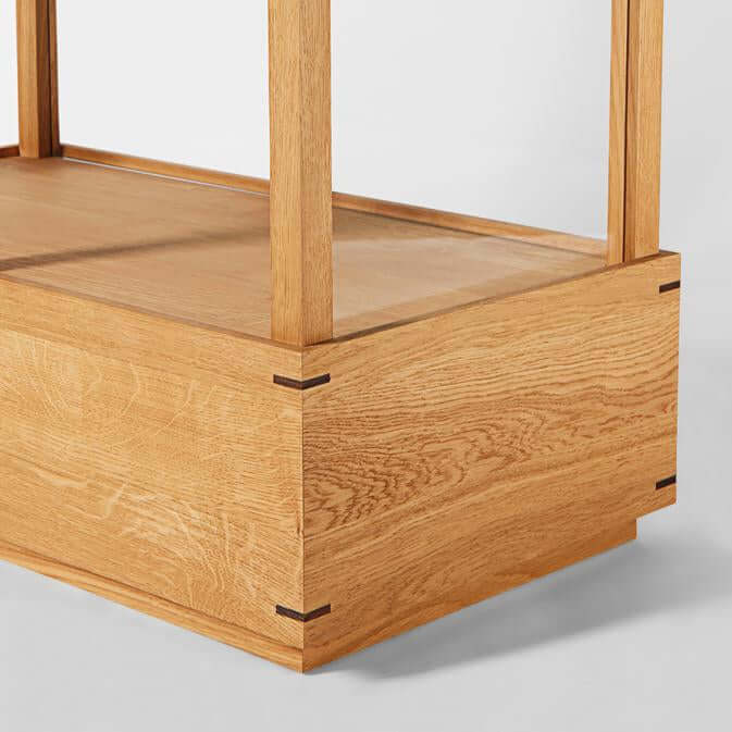 Japanese Cabinet L - Luxury Designer Furniture, oiled oak frame with glass panels, perfect for modern, curated furniture collections.