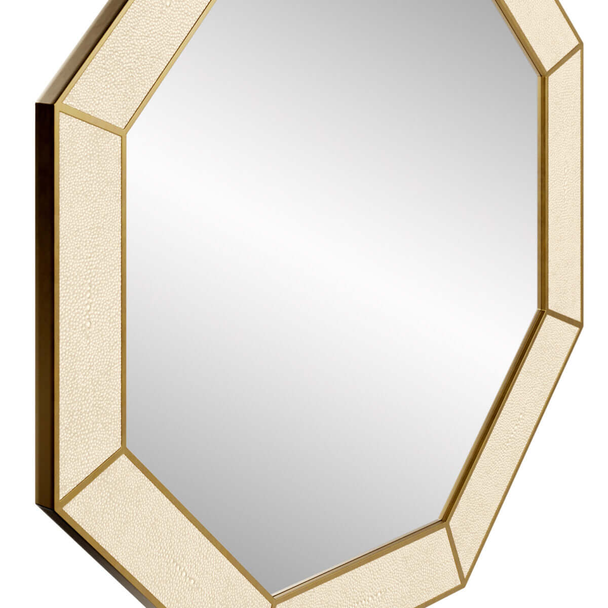Hampton Mirror | Octagon | Ivory Shagreen