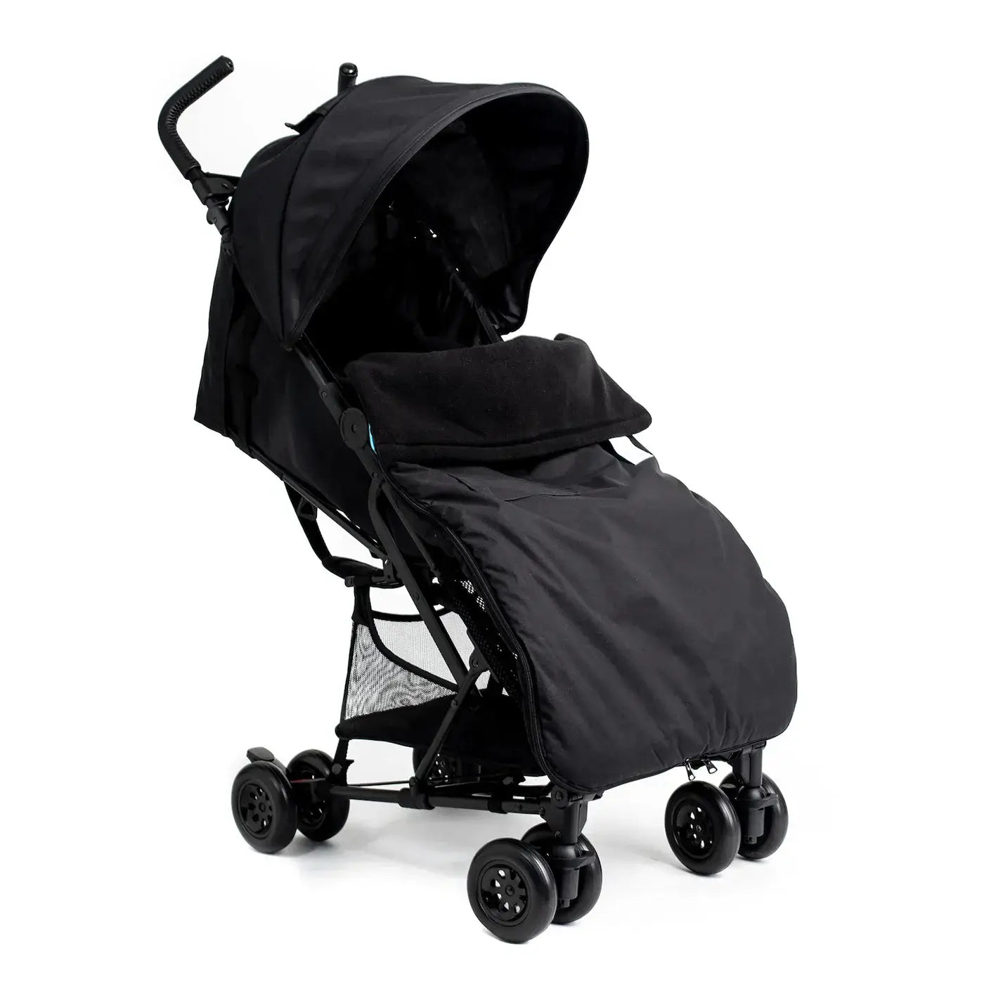 Buggysnuggle Footmuff Explorer in Roma Black, luxury designer pushchair accessory for modern premium home decor.