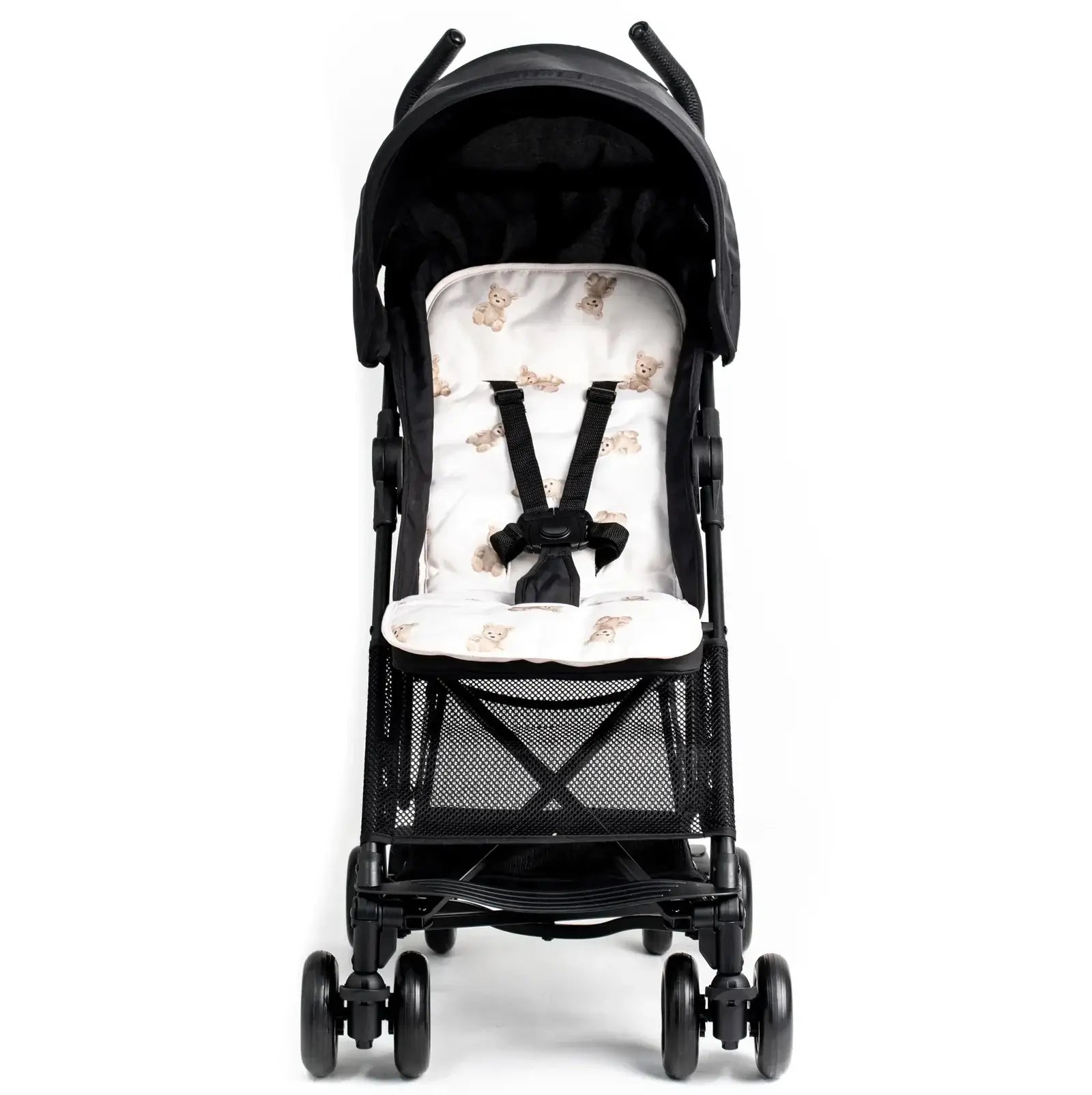 Roma Rizzo 2 - Teddy Cream Stroller, compact luxury pushchair, lightweight designer furniture, perfect for city strolls and travel.