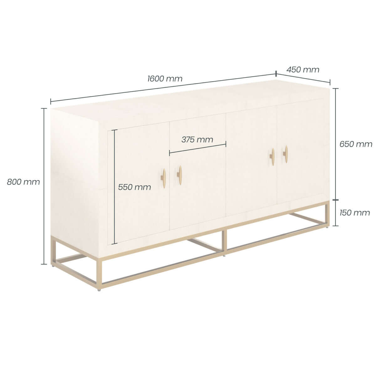 Hampton Sideboard | Ivory Shagreen