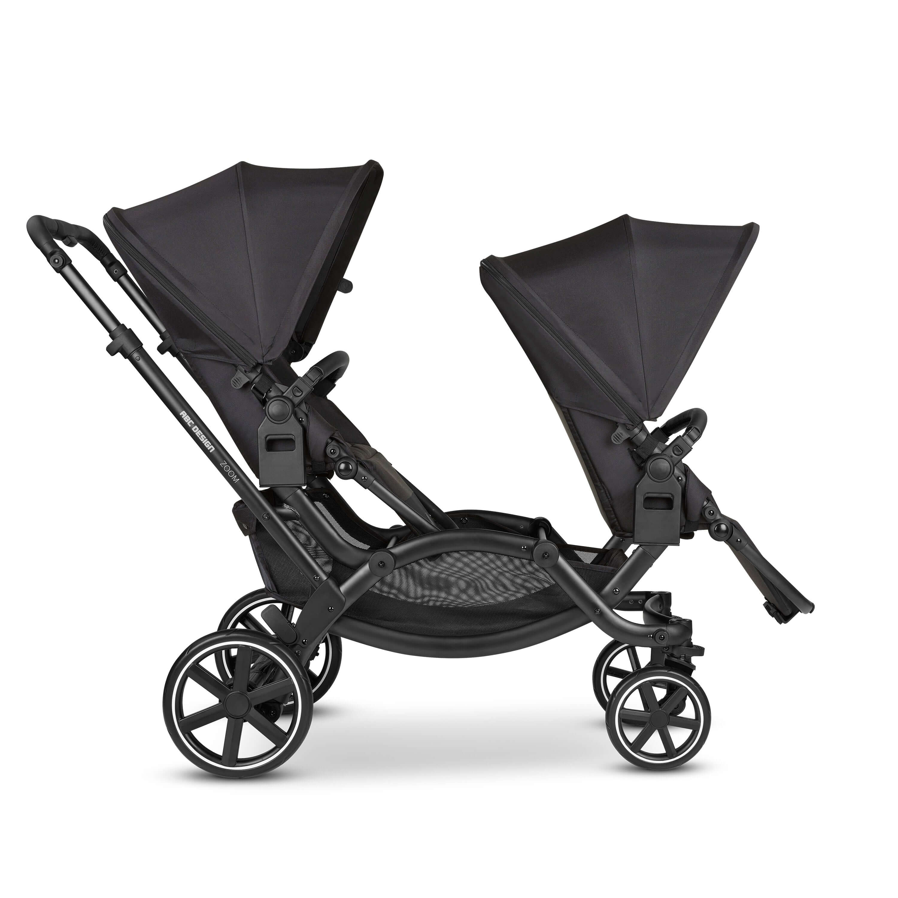 Luxury ABC Design Zoom Double Pushchair with smooth ride, modern design, and premium features for high-end home decor.