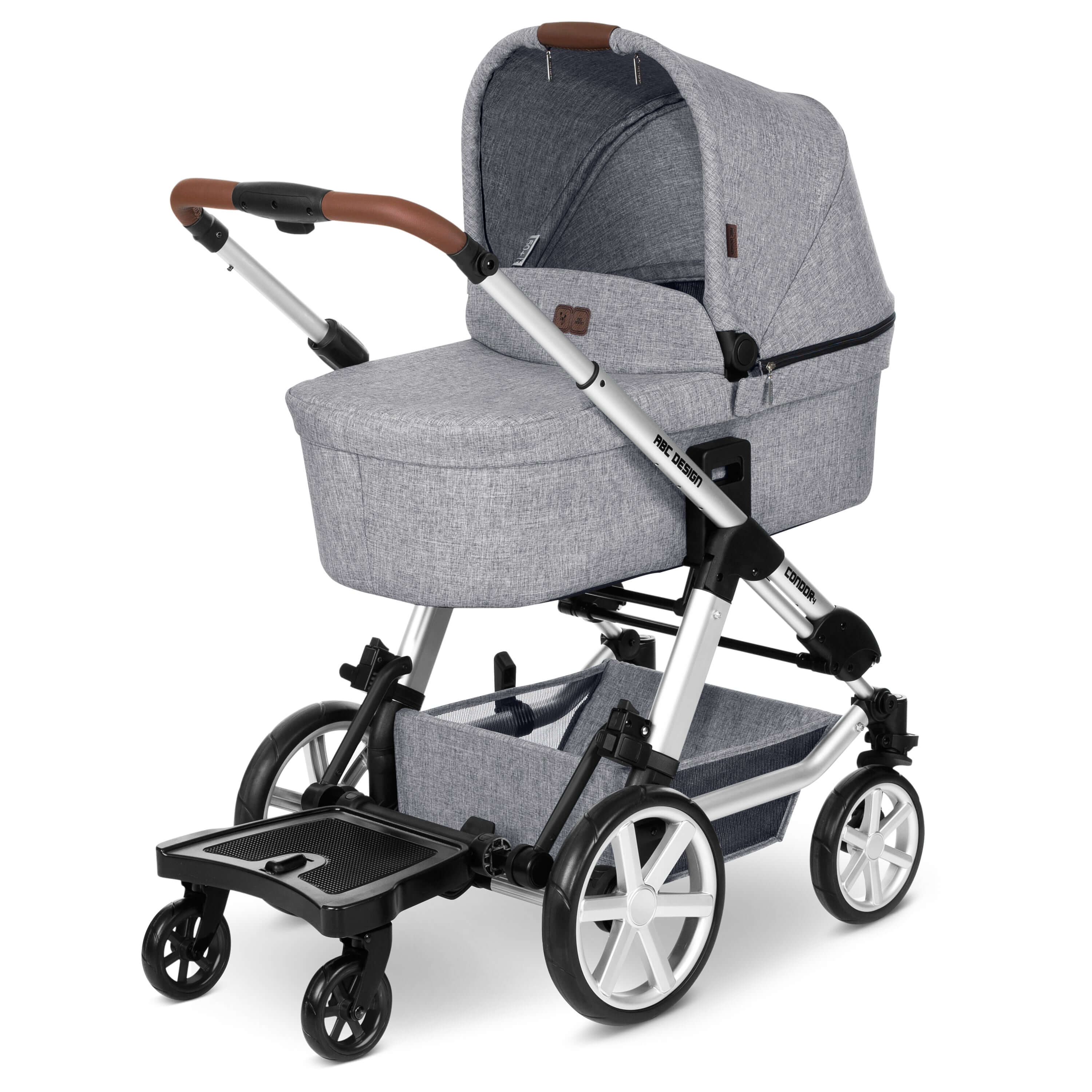 ABC Design Kiddie Ride On 2 Board attached to stroller, luxury modern furniture for high-end home decor
