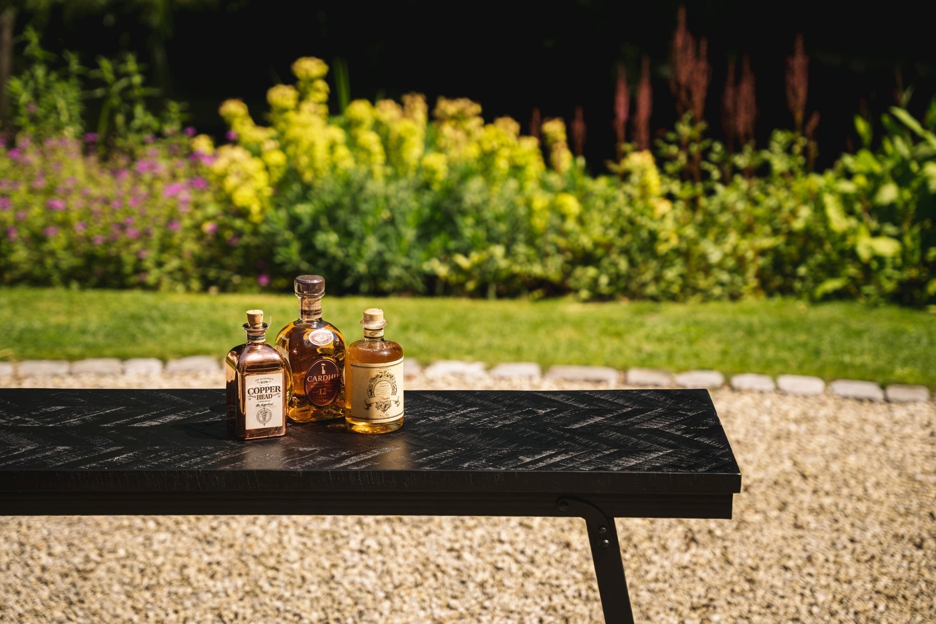 The Herringbone High Table - Black - 140cm image 2
