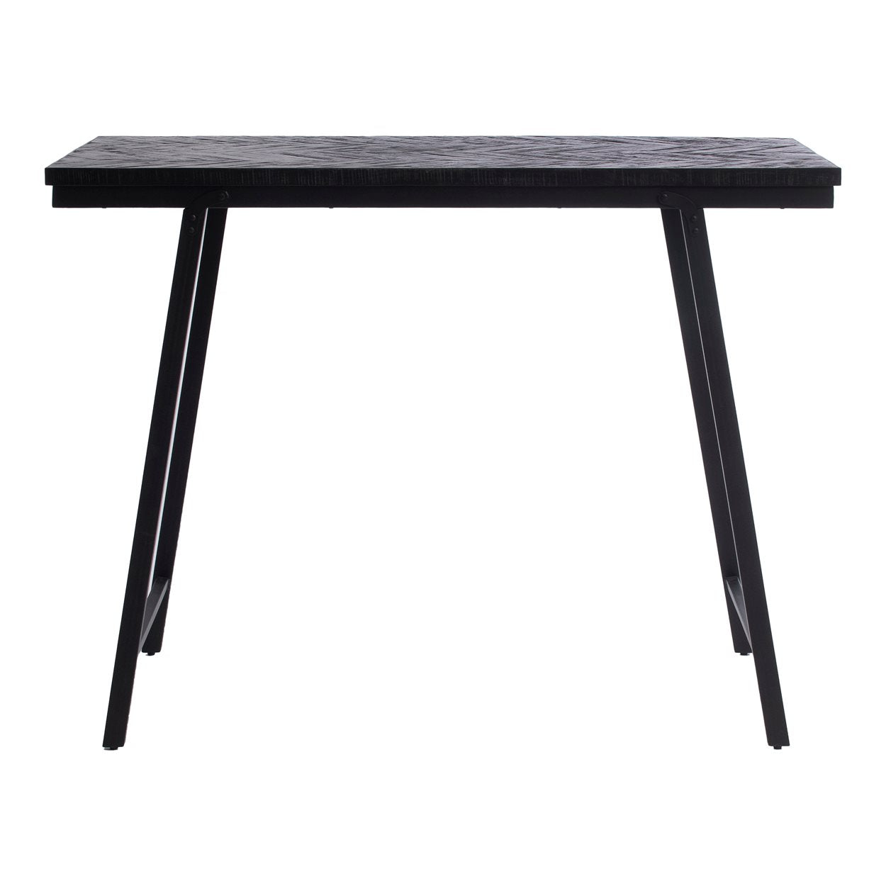 The Herringbone High Table - Black - 140cm image 1