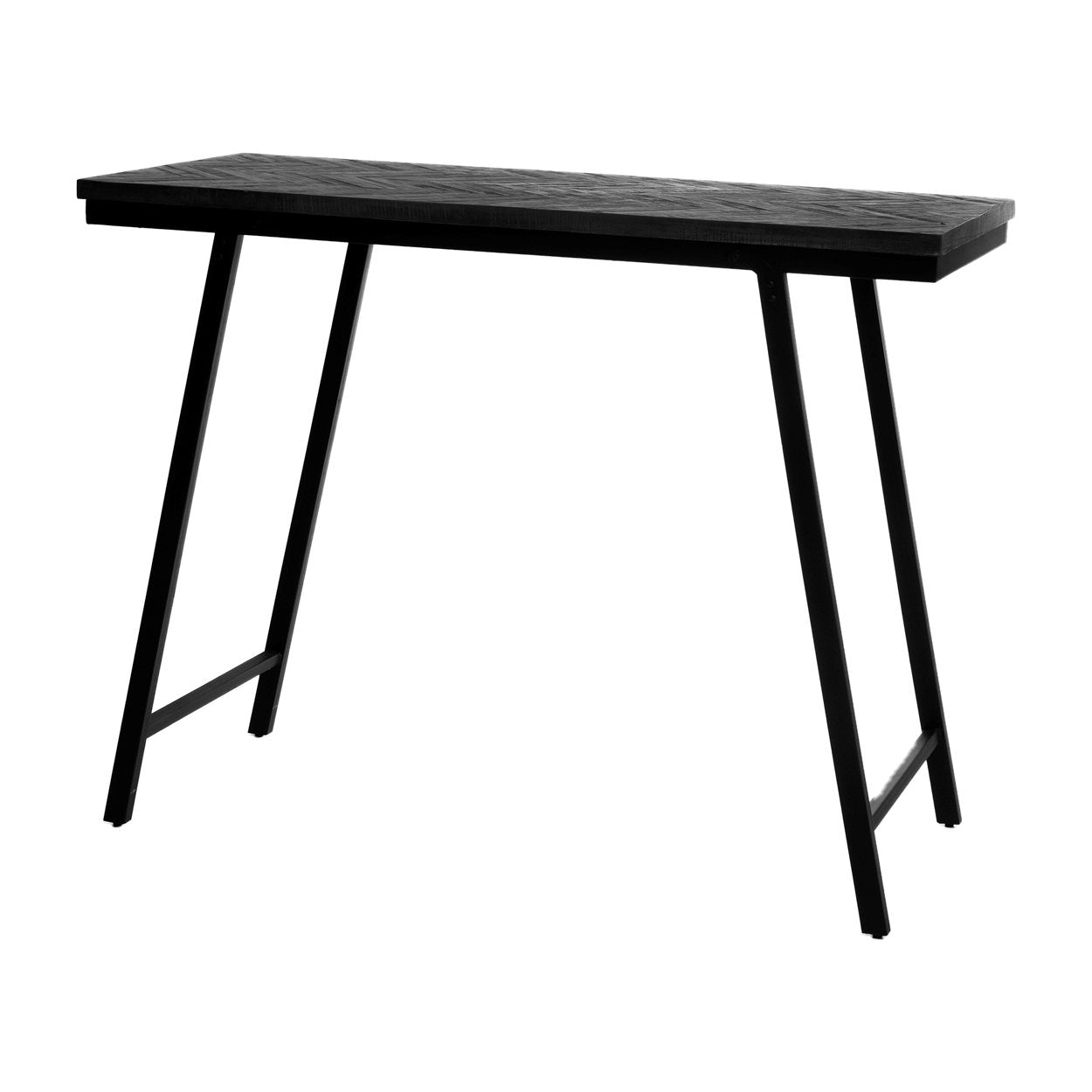 The Herringbone High Table - Black - 140cm image 5