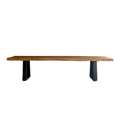Bench With Iron Legs - Natural - 220 image 2