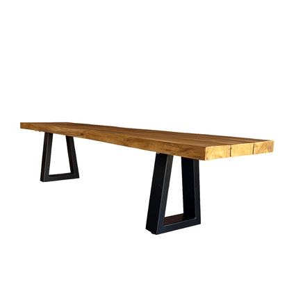 Bench With Iron Legs - Natural - 220 image 3