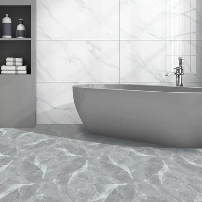 Floor Tile Marble 30.5x30.5cm Grey (10 Tiles Per Pack) image 3