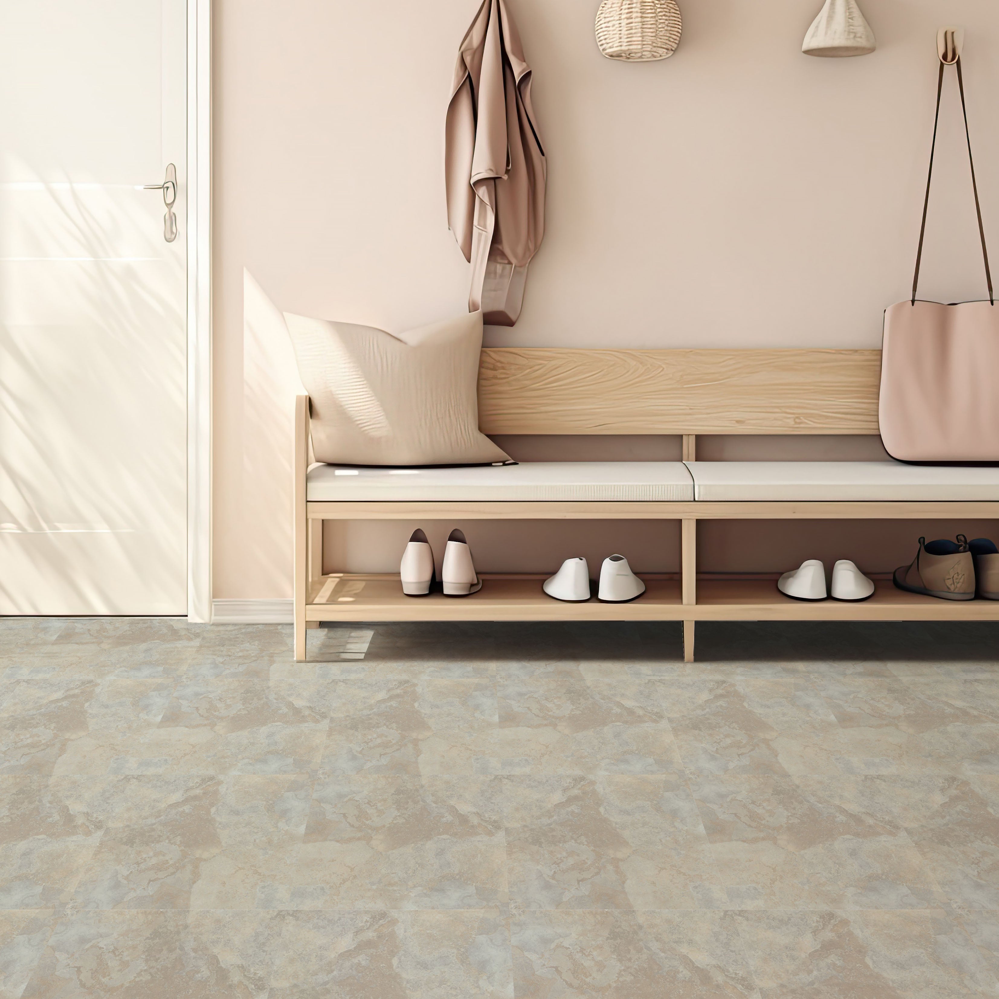 Floor Tile Stone 30.5x30.5cm Natural (10 Tiles Per Pack) image 4