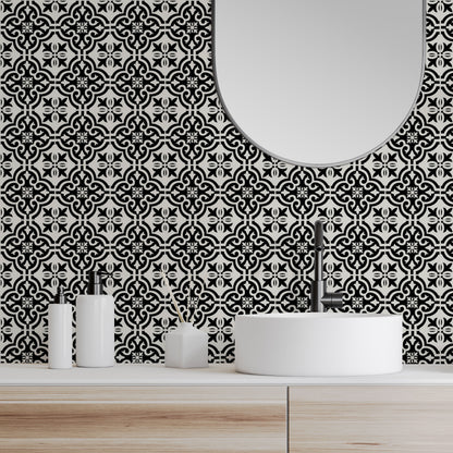 Wall Tile Motif 30.5x30.5cm Black (5 Tiles Per Pack) image 4