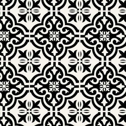 Wall Tile Motif 30.5x30.5cm Black (5 Tiles Per Pack) image